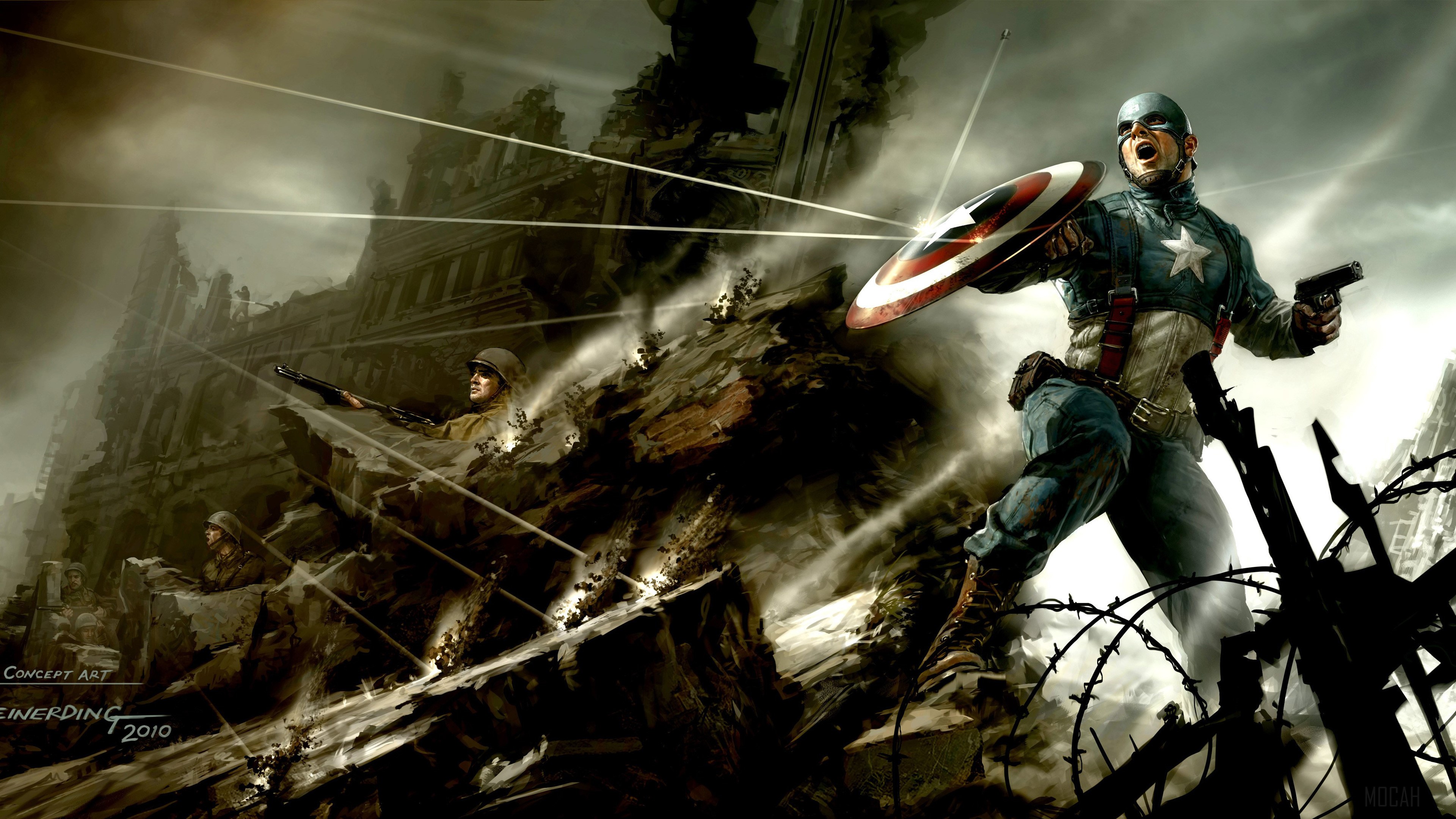 Captain America from The First Avenger Artwork 4K HD Wallpaper