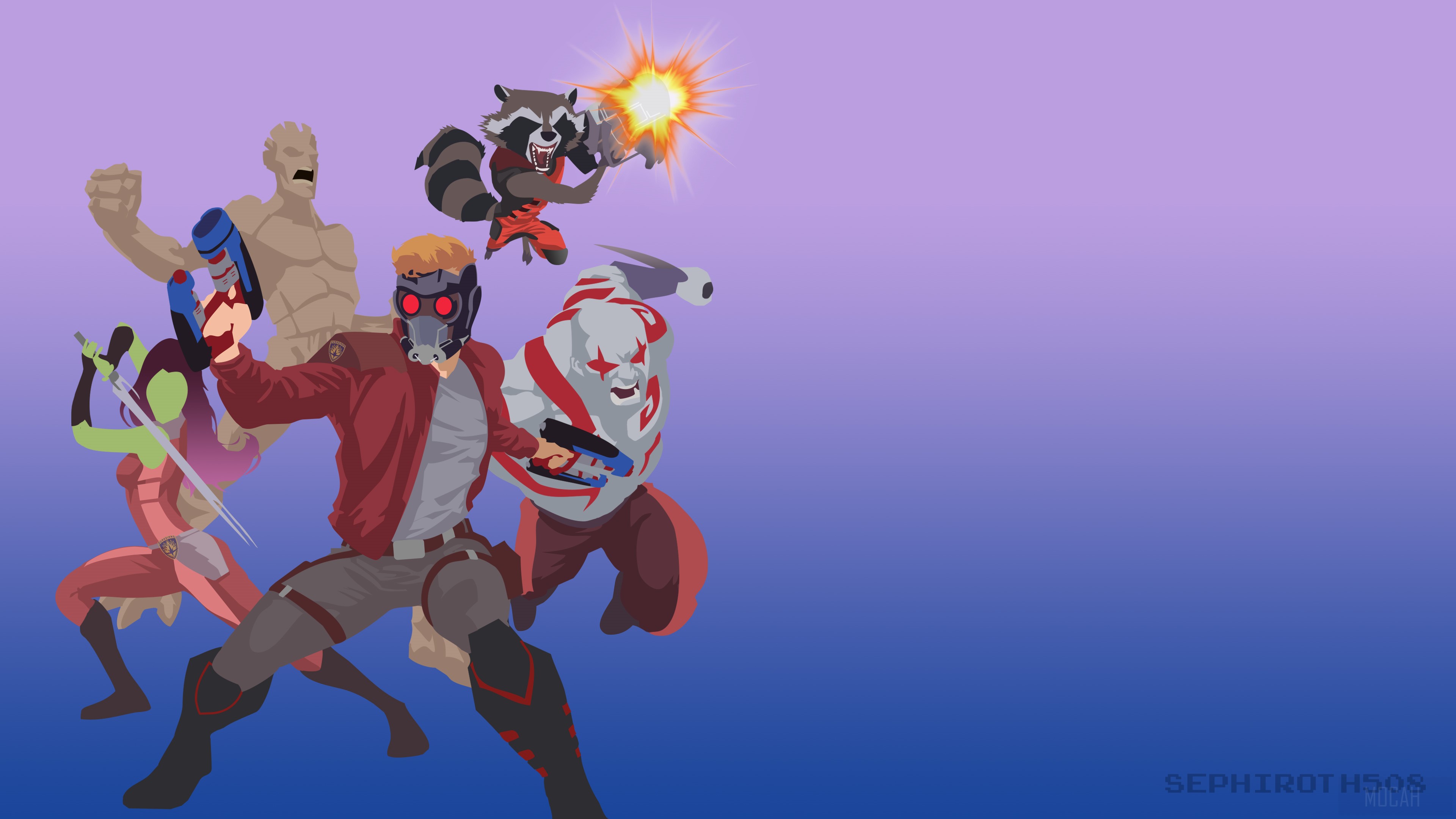 Guardians Of The Galaxy Minimalism HD Wallpaper