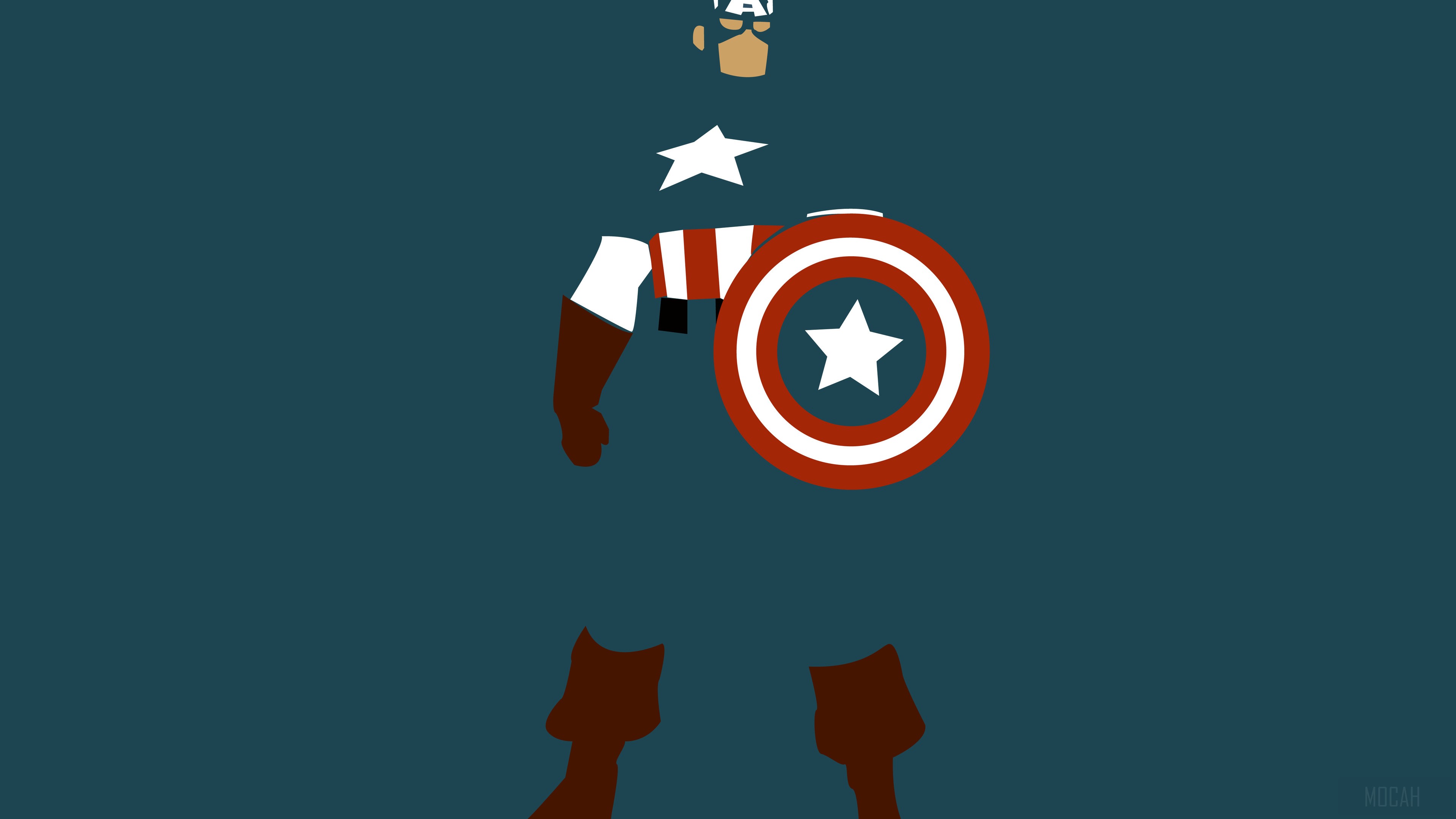Captain America Minimalism HD Wallpaper