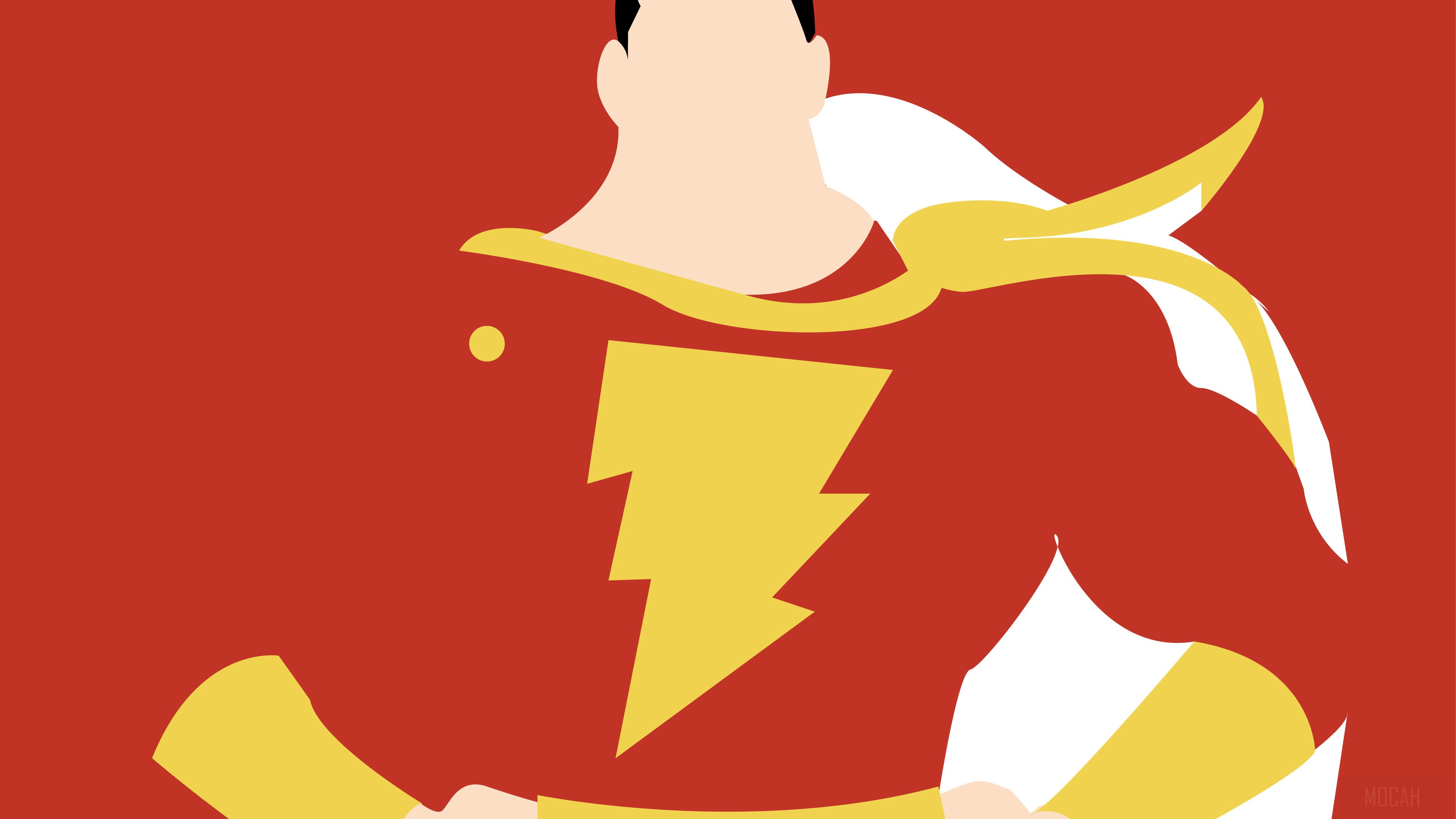 Shazam Minimalist 4K HD Wallpaper