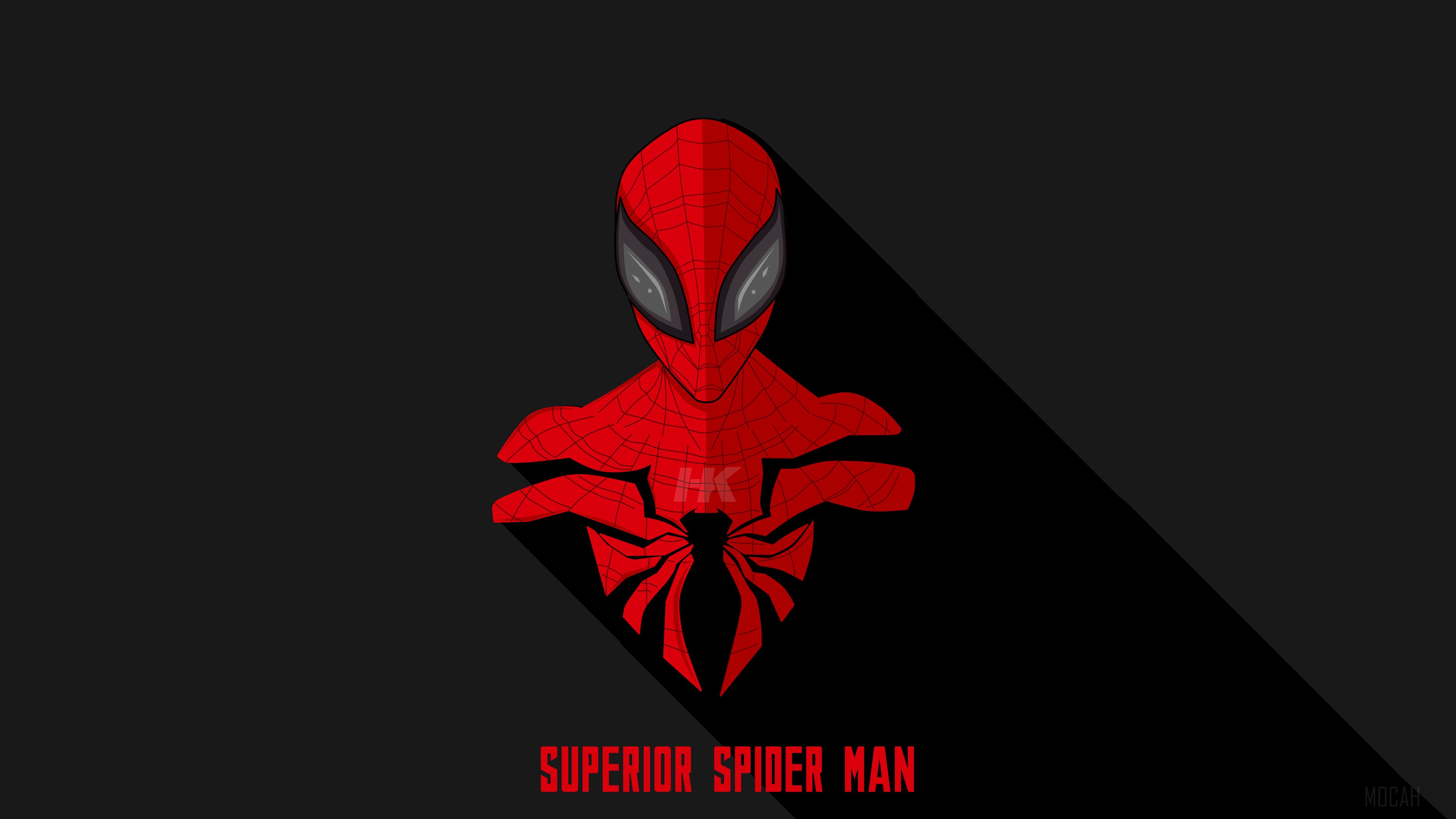Superior Spider-Man Minimalist Art 4K HD Wallpaper