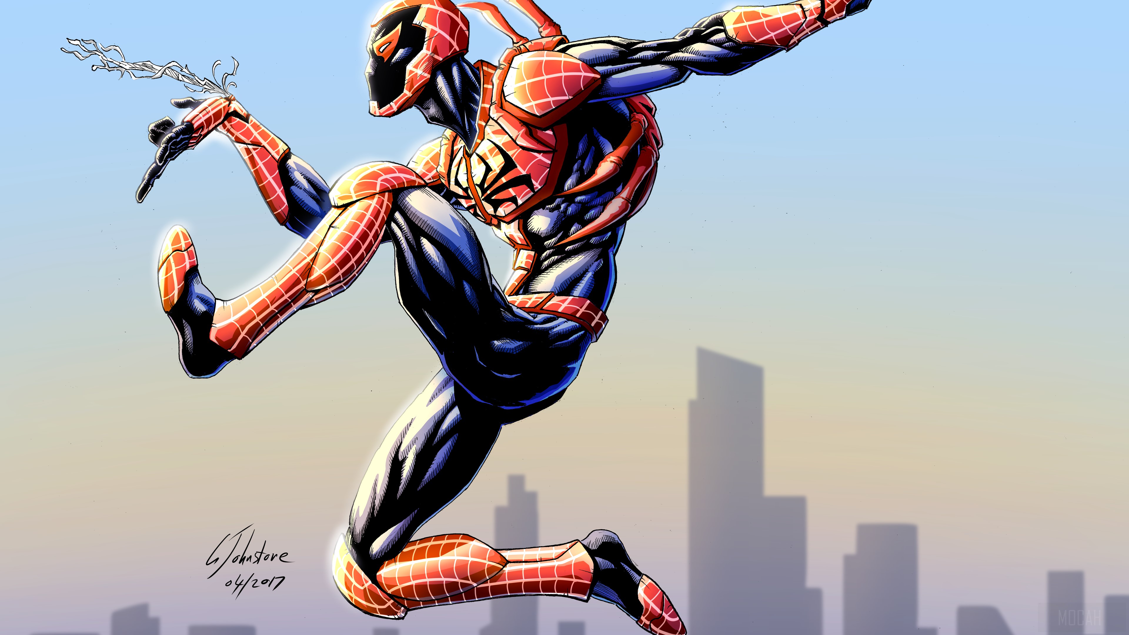 Spider-Man in Red and Blue Suit HD Wallpaper