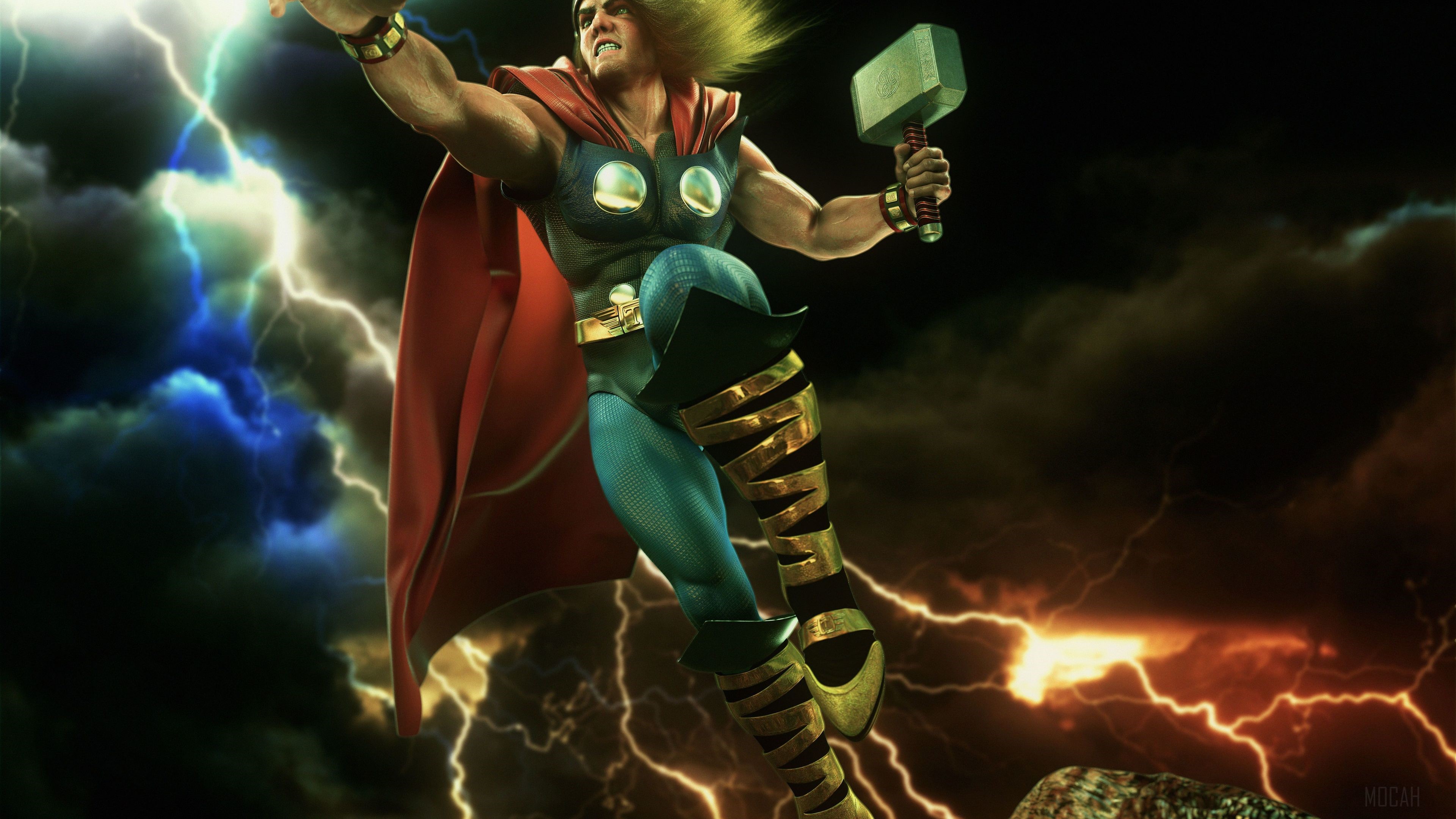 Thor from Marvel Digital Art 4K HD Wallpaper