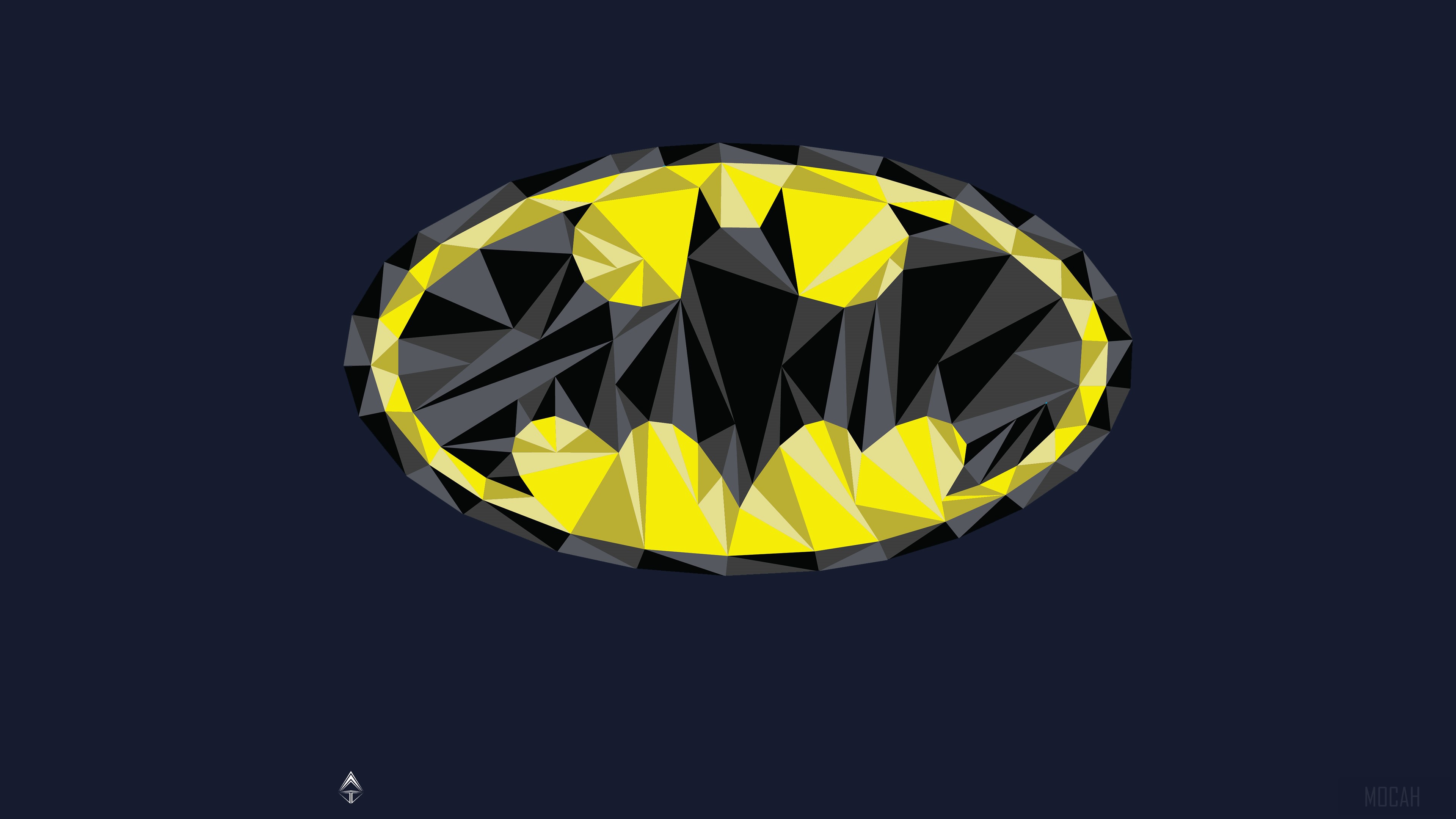 Batman Low Poly Logo HD Wallpaper