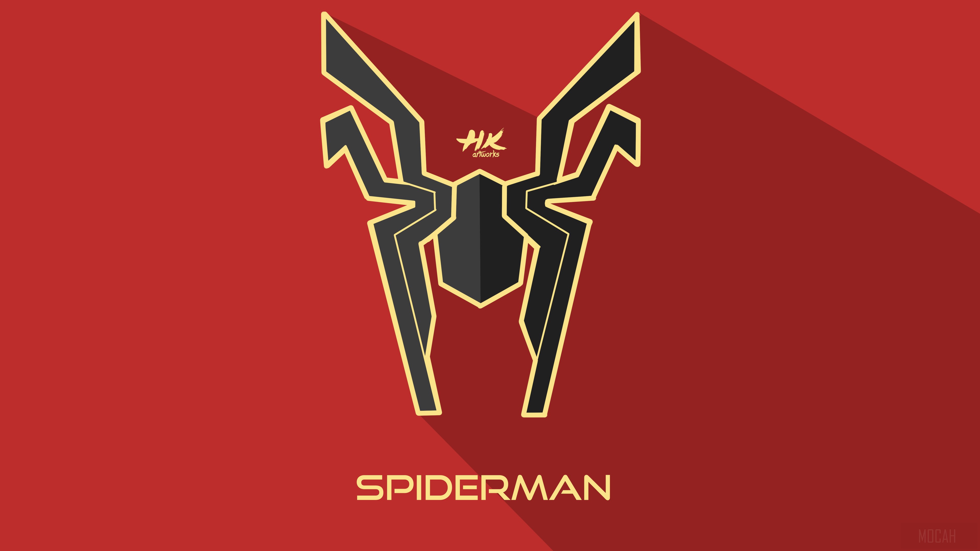Spider-Man Iron Spider Logo 4K HD Wallpaper