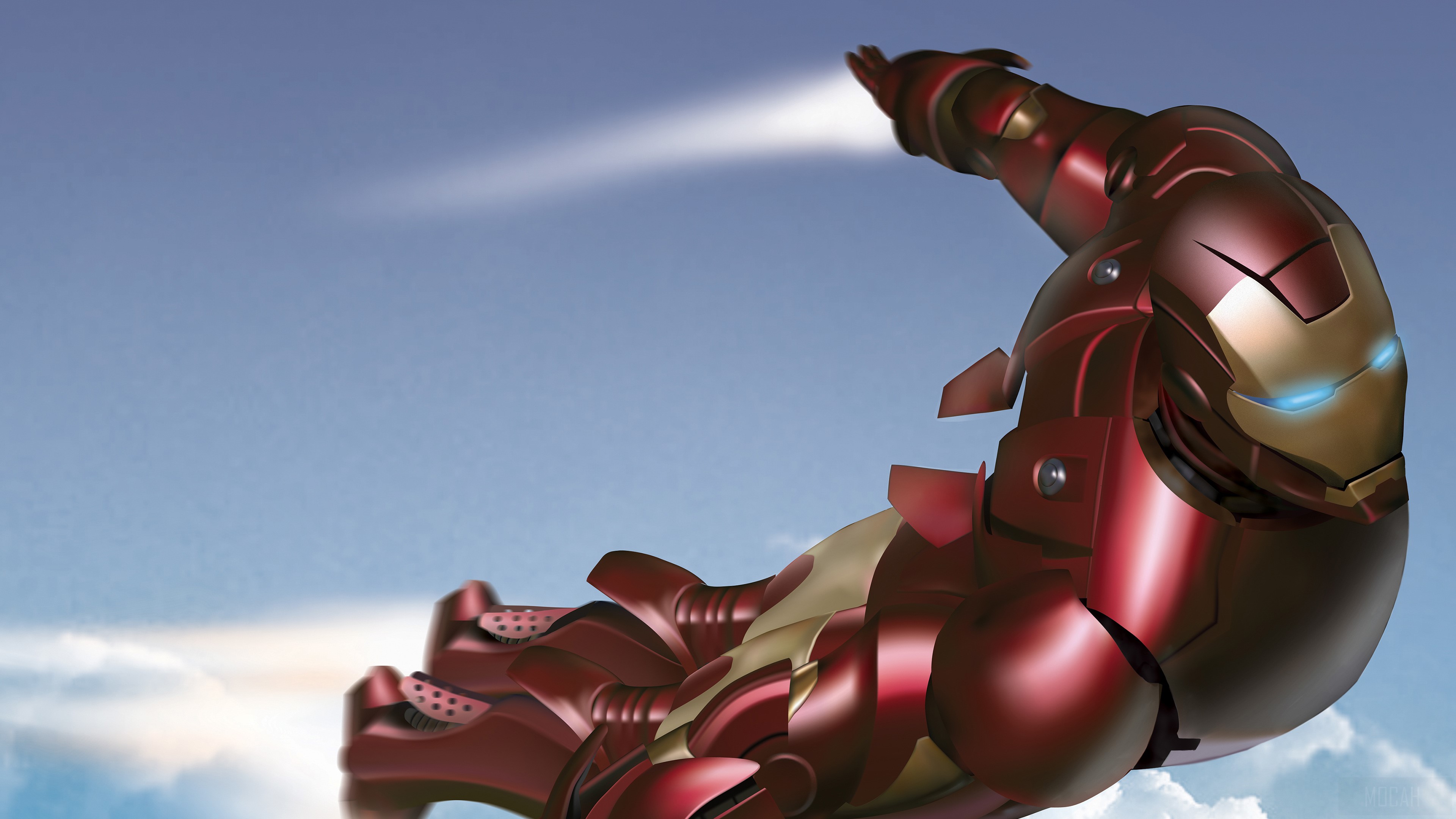 Iron Man flying in the sky 4K HD Wallpaper