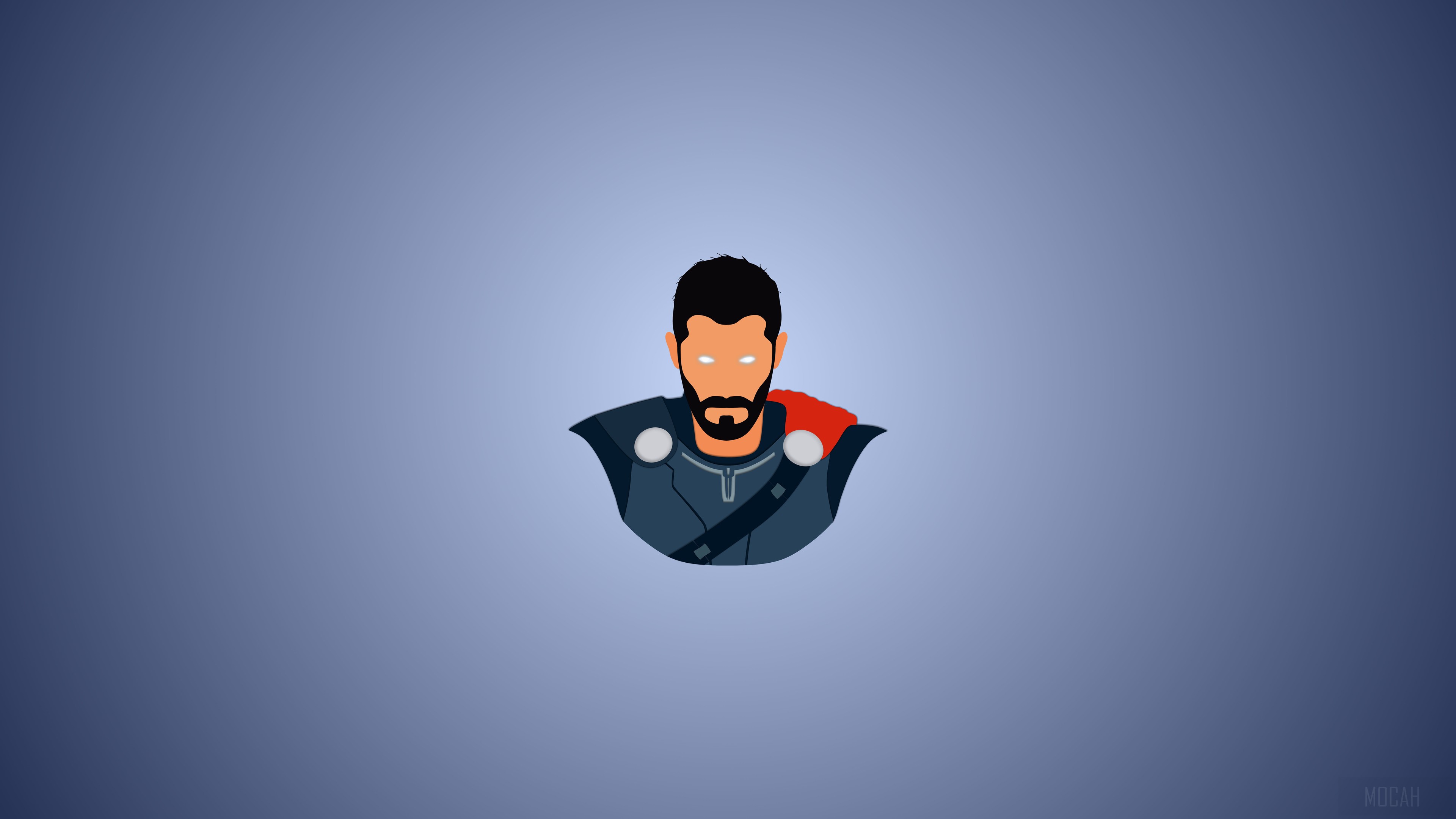 Thor from Marvel Minimalism 4K HD Wallpaper