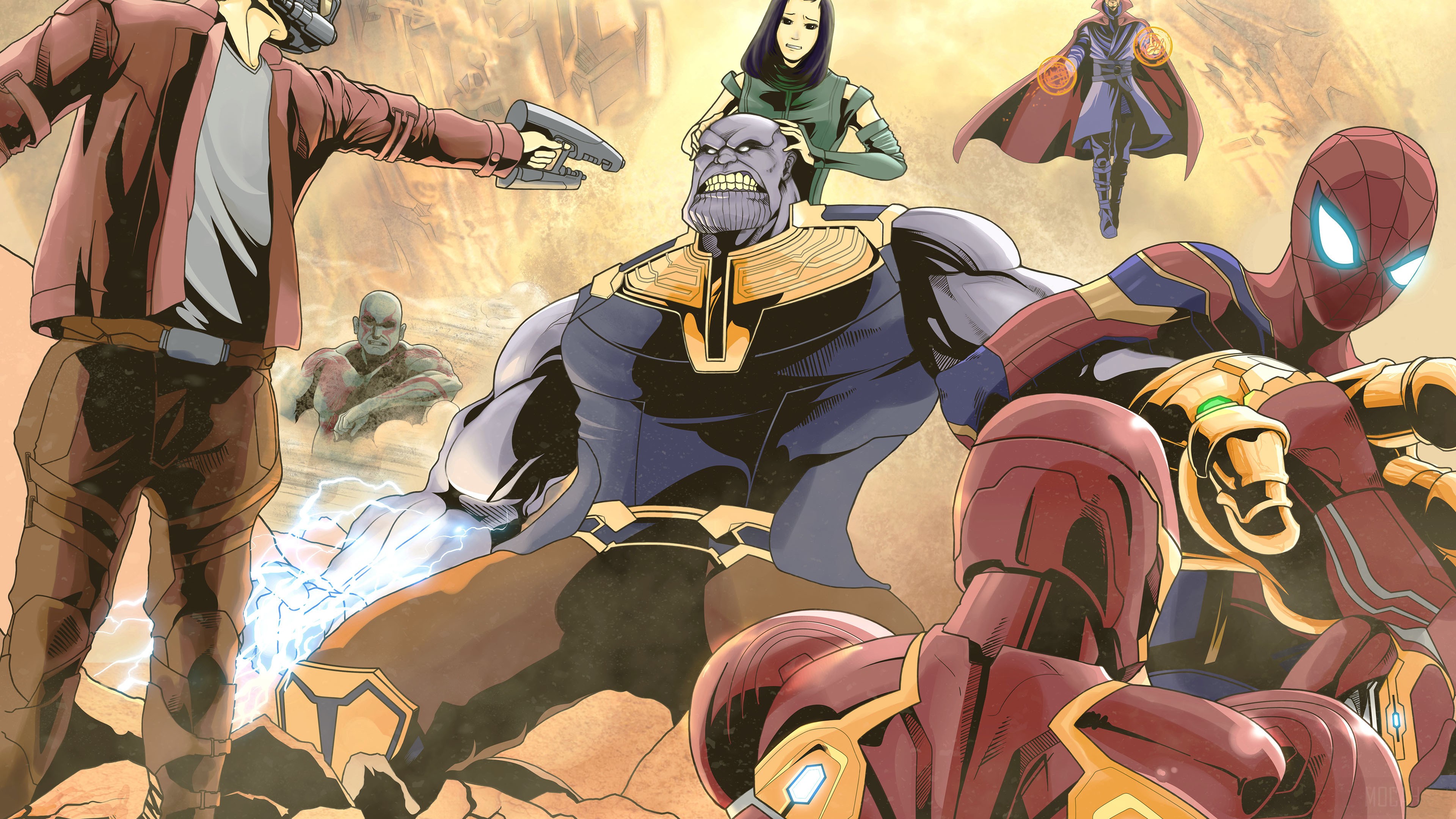 Avengers Infinity War Movie Illustration HD Wallpaper