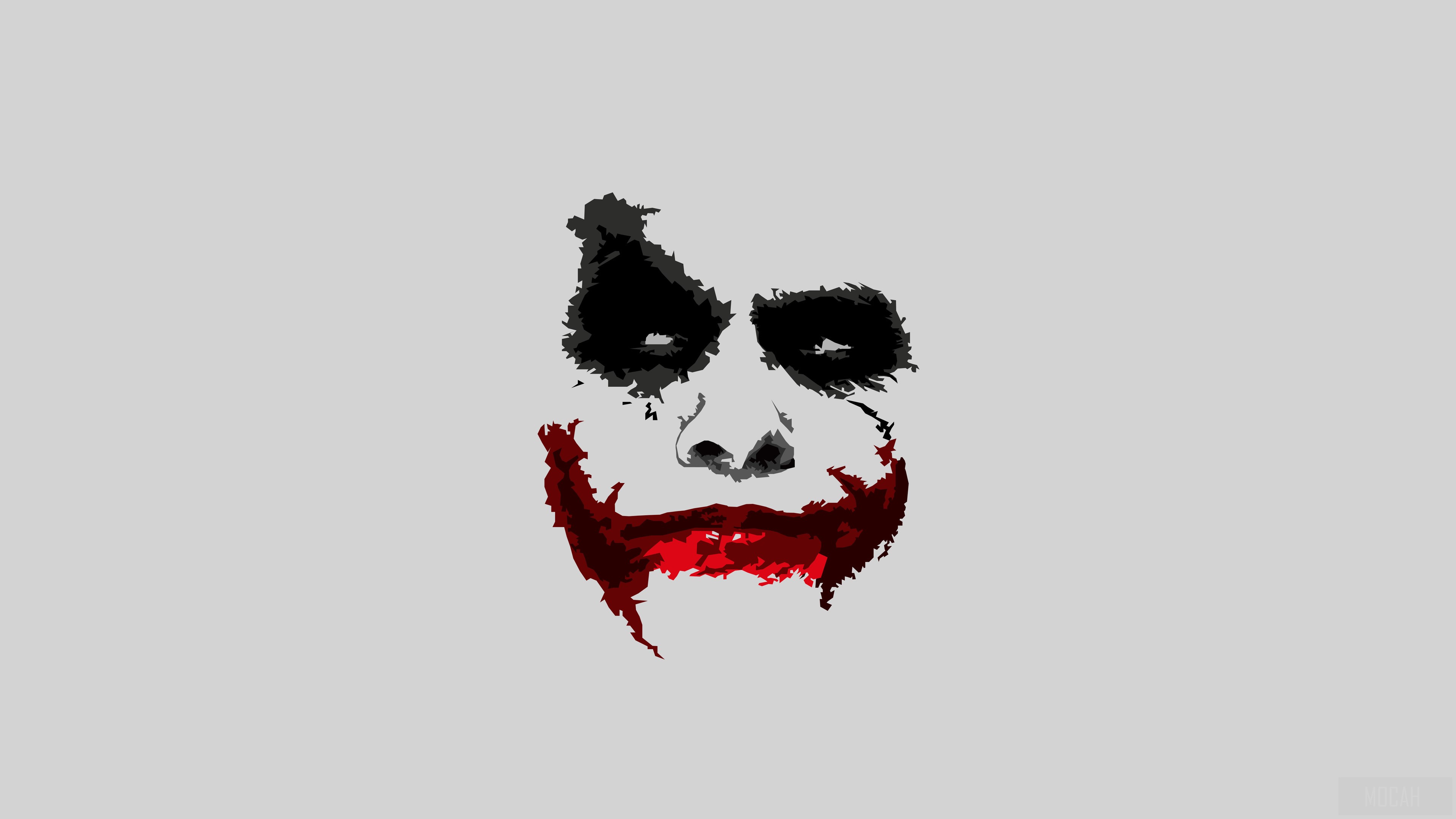 Joker Face Minimalist Art 4K HD Wallpaper