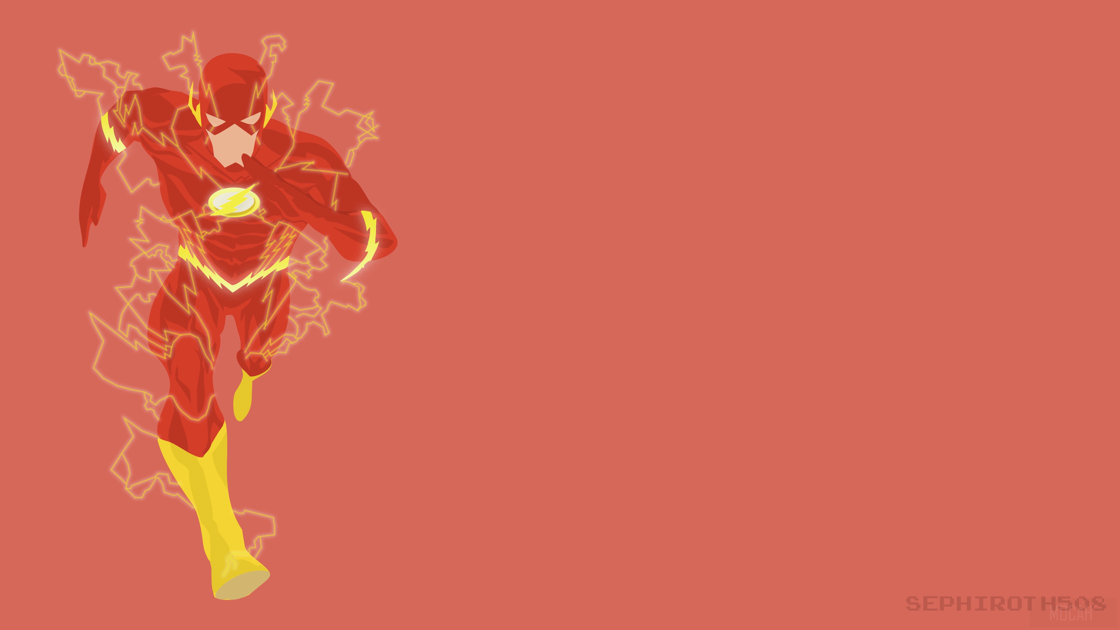The Flash from DC Comics Minimalism 4K HD Wallpaper