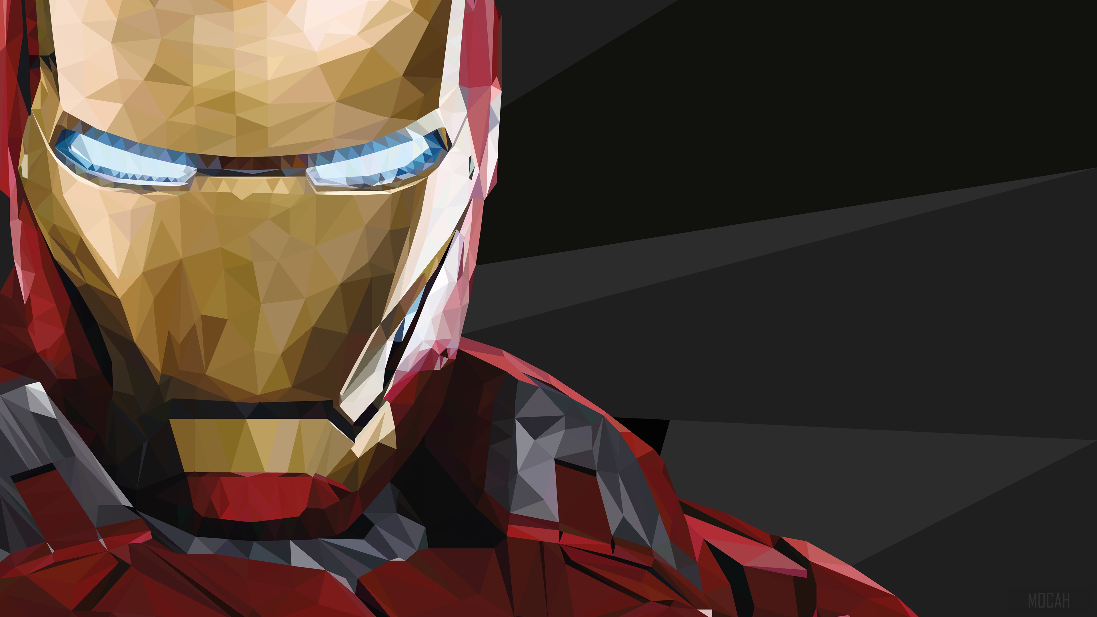 Iron Man Low Poly HD Wallpaper