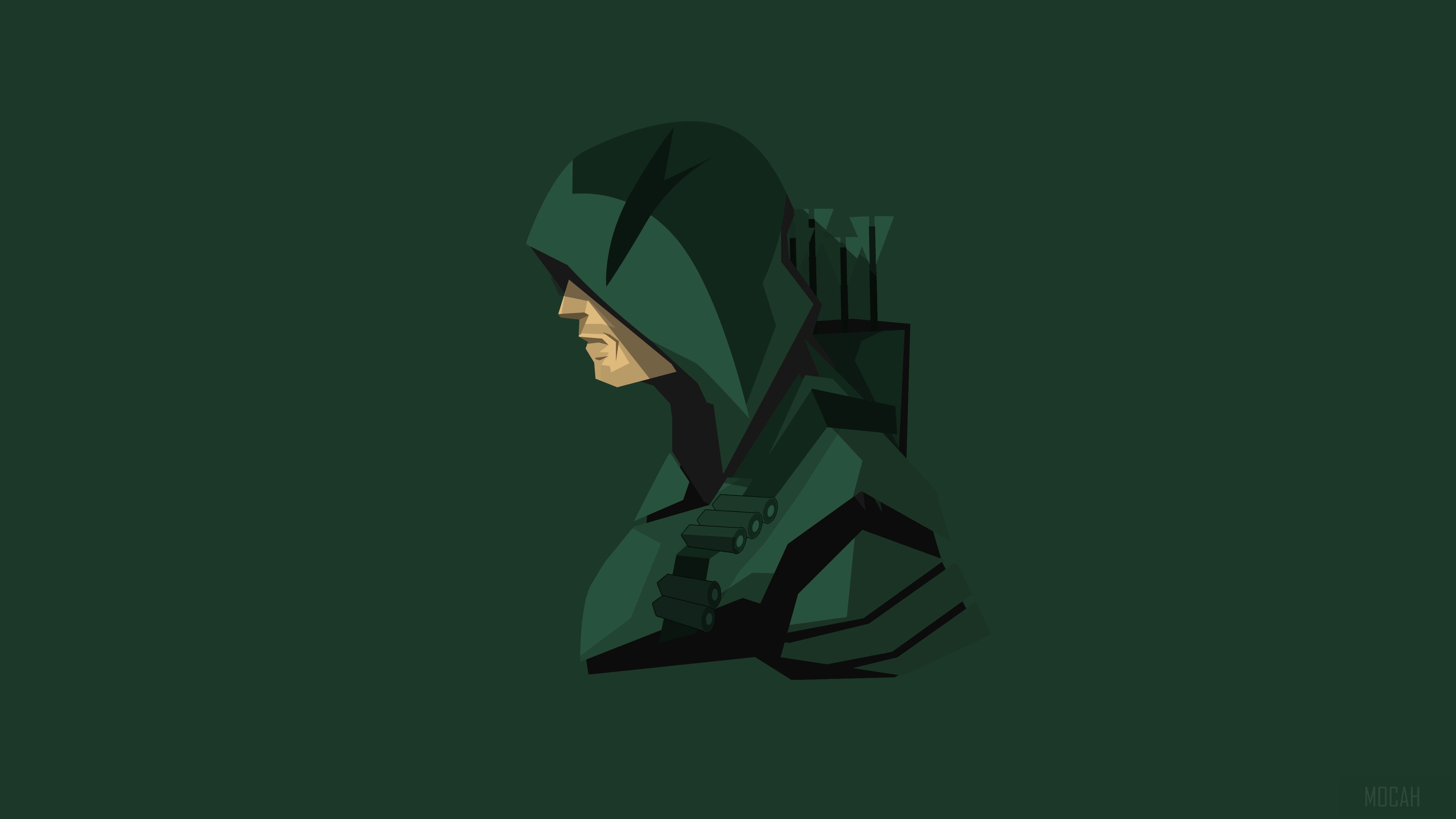 Green Arrow Minimalism HD Wallpaper