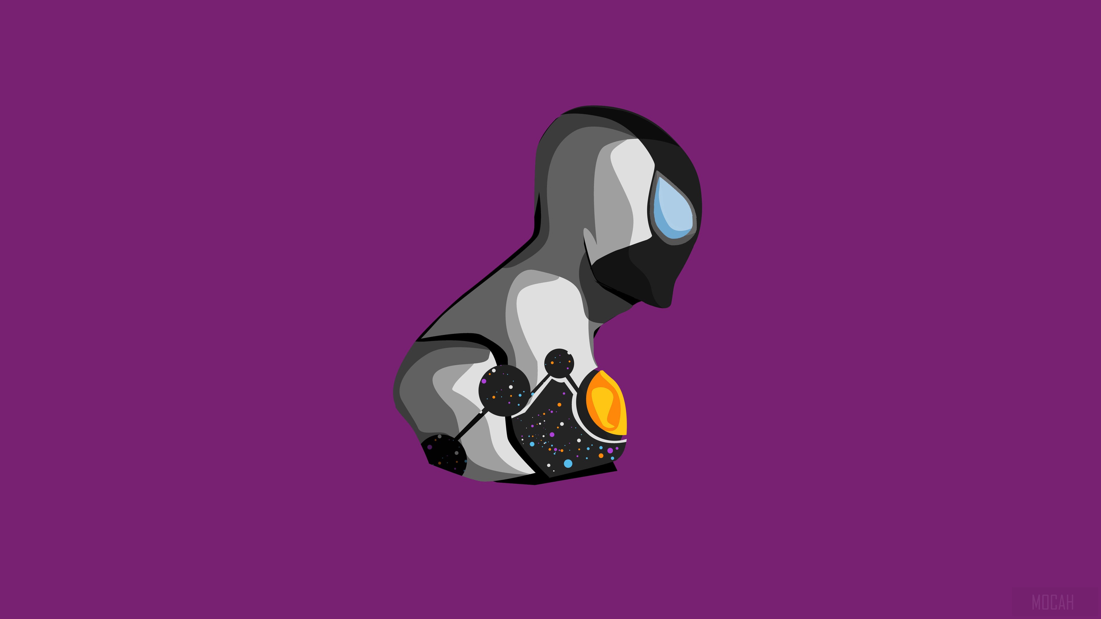 Cosmic Spiderman Minimal HD Wallpaper