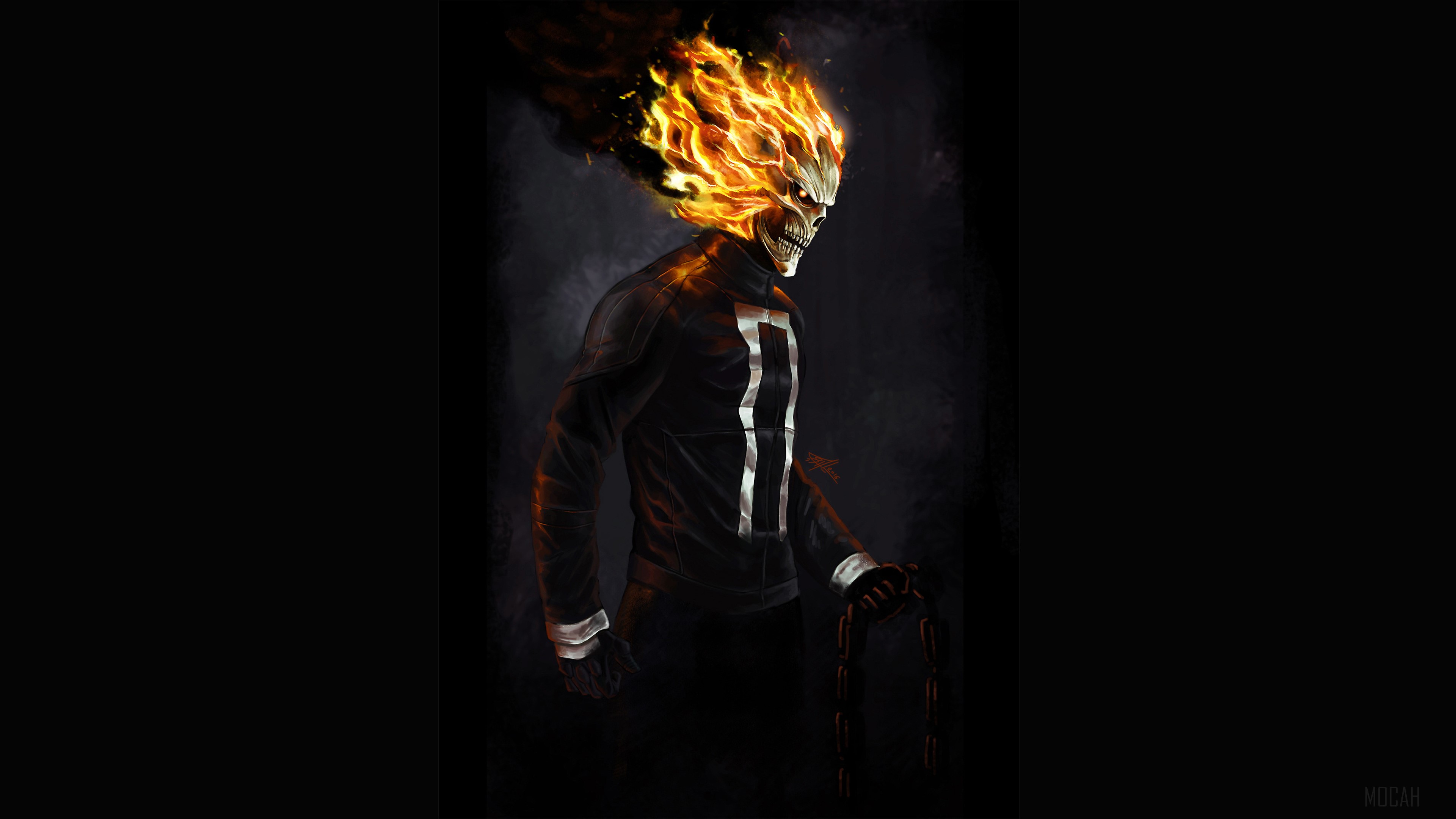 Ghost Rider 4K Art HD Wallpaper