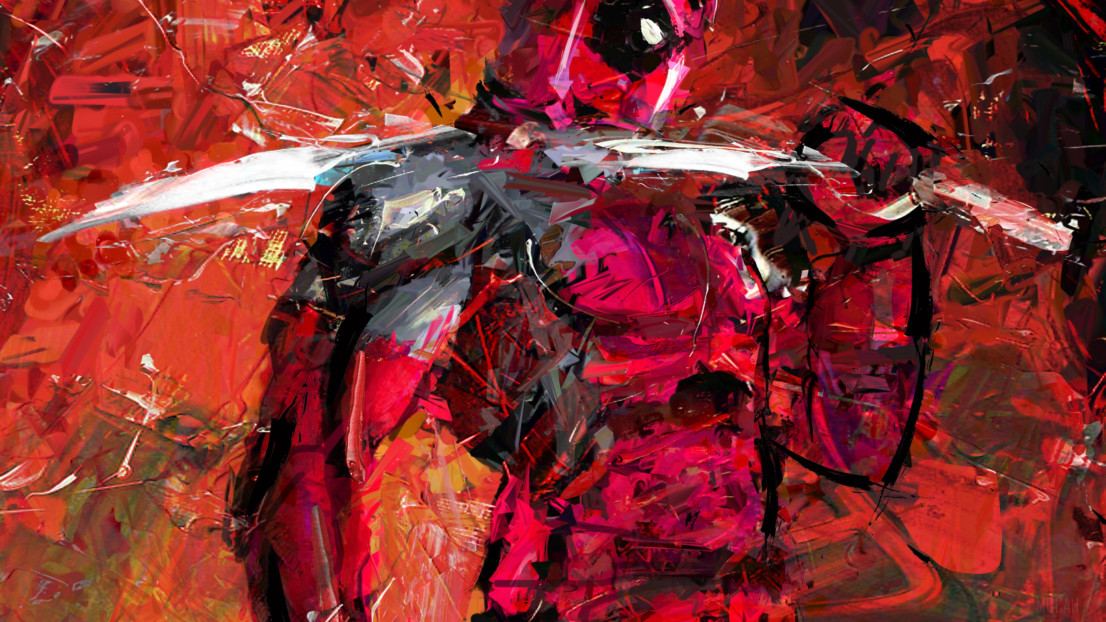 Deadpool with Swords 4K HD Wallpaper