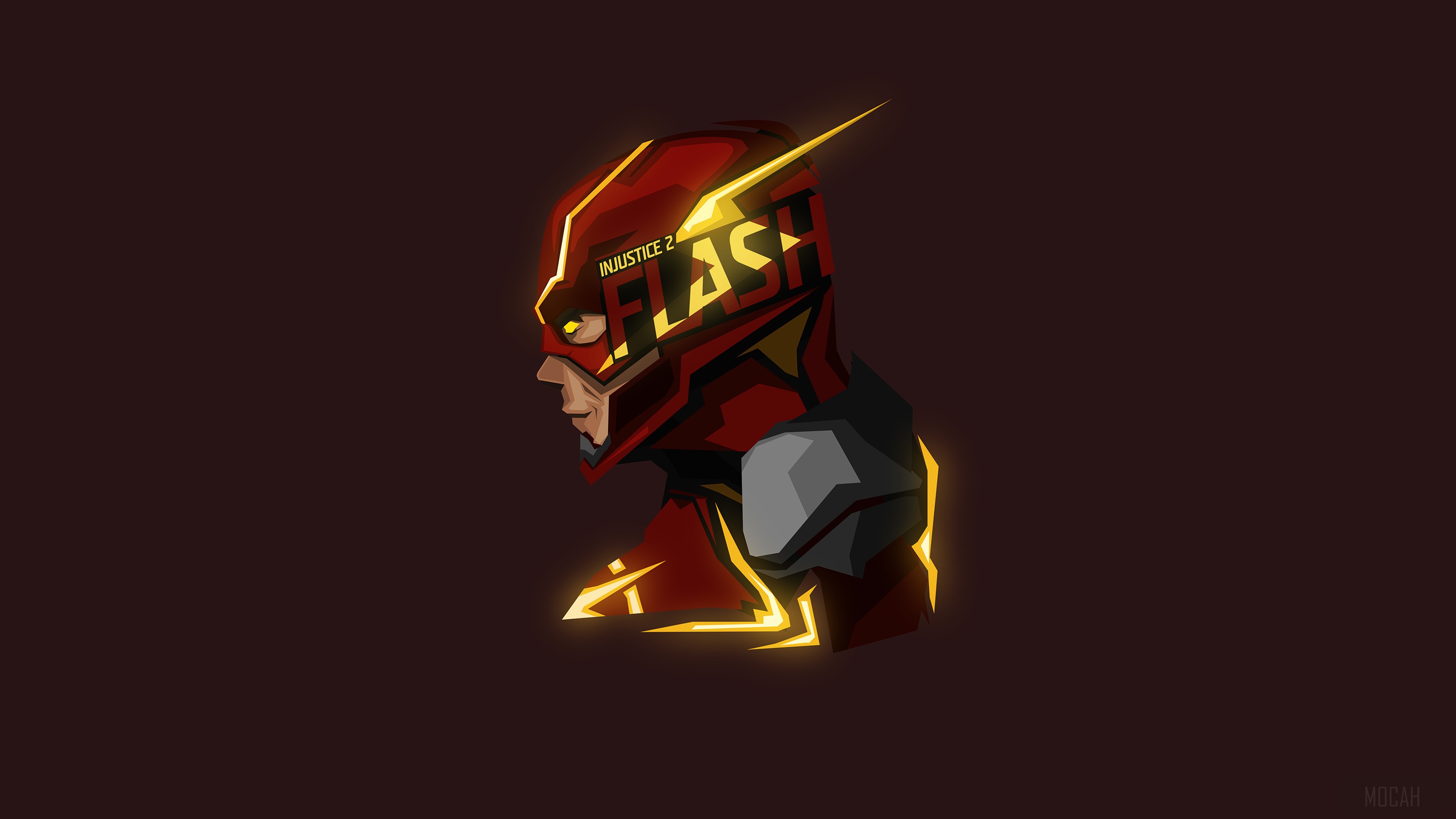 The Flash from Injustice 2, minimal art HD Wallpaper