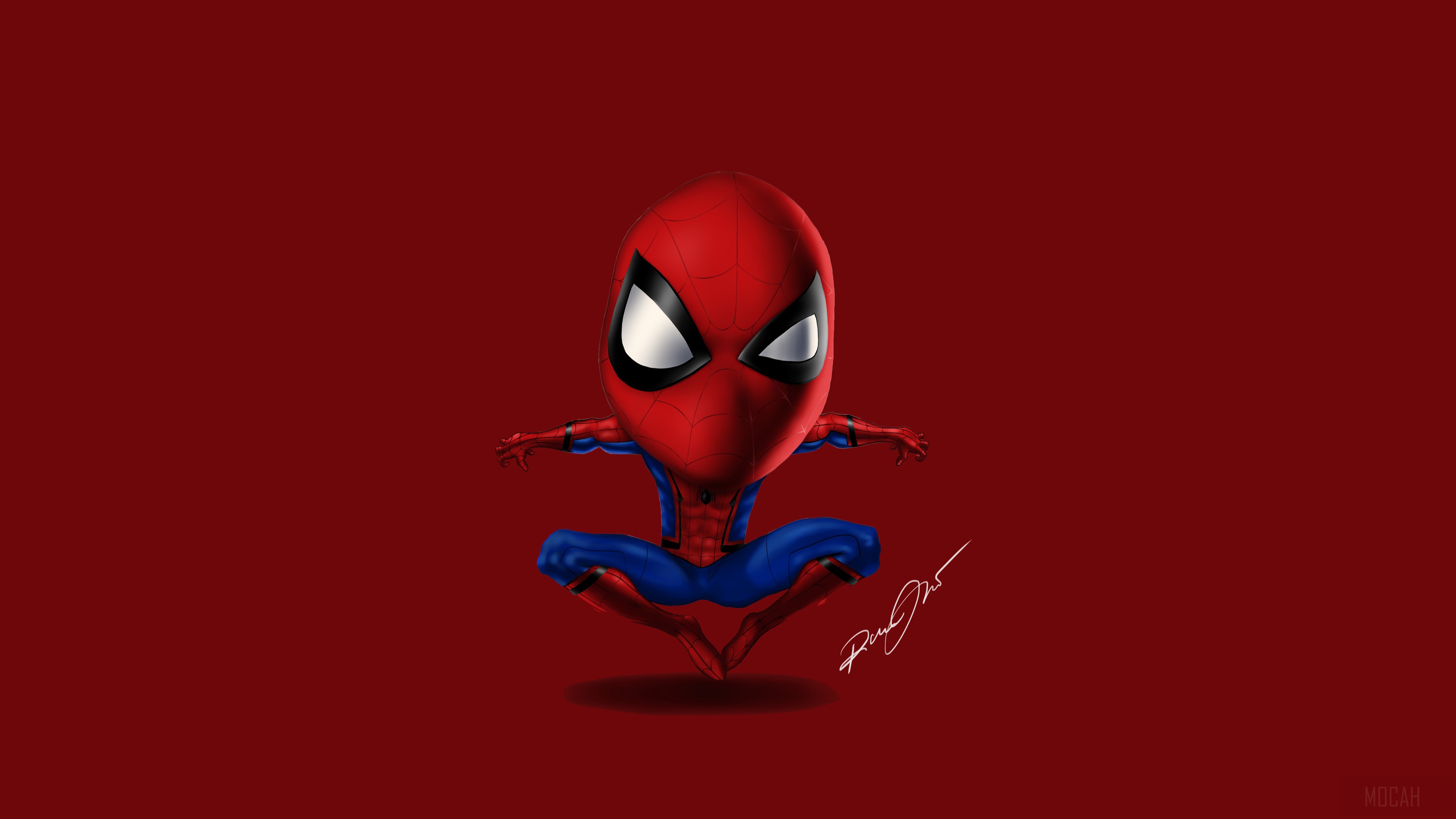 Chibi Spiderman Digital Artwork 4K HD Wallpaper
