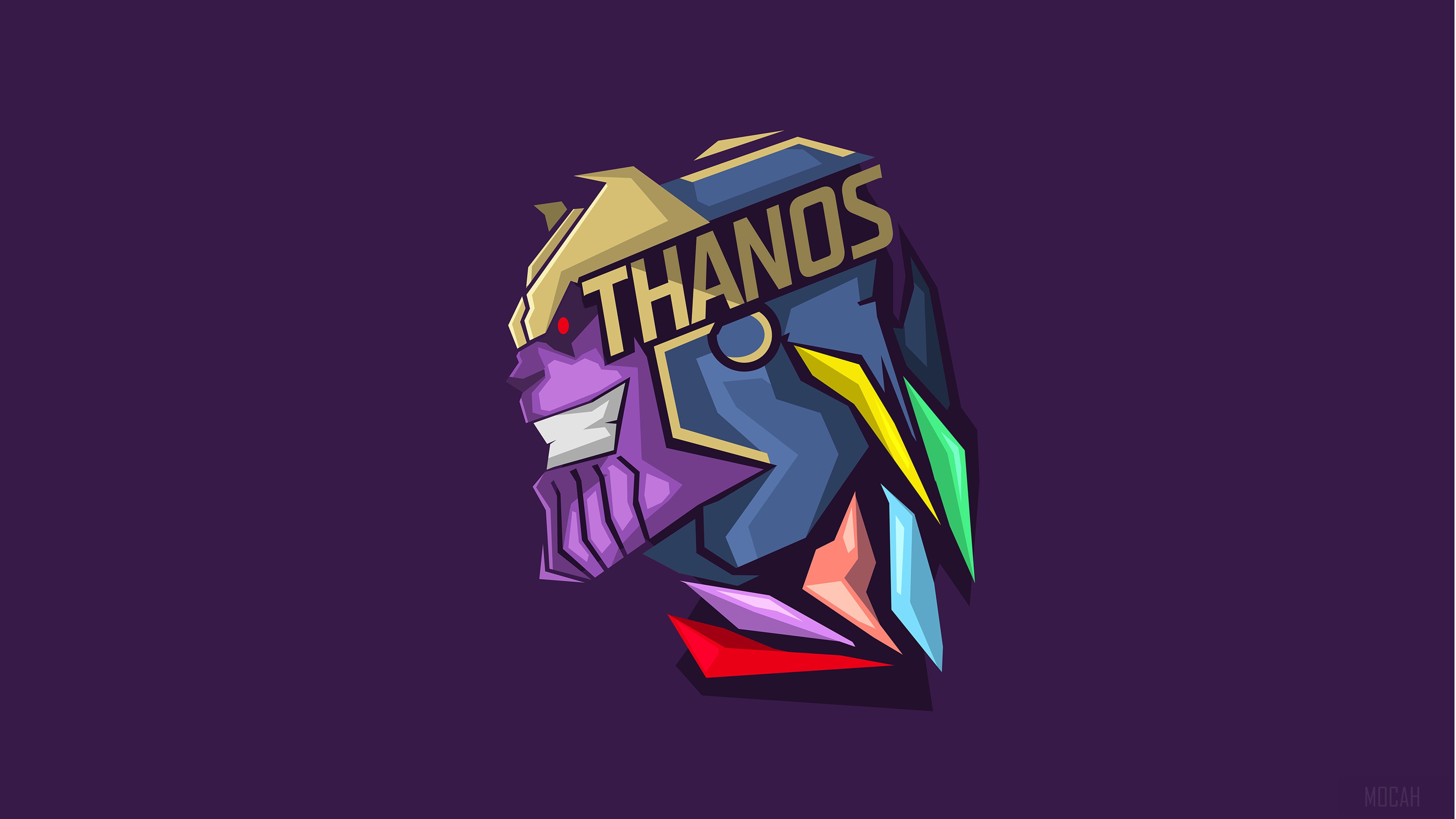 Thanos from Marvel Minimalism 4K HD Wallpaper