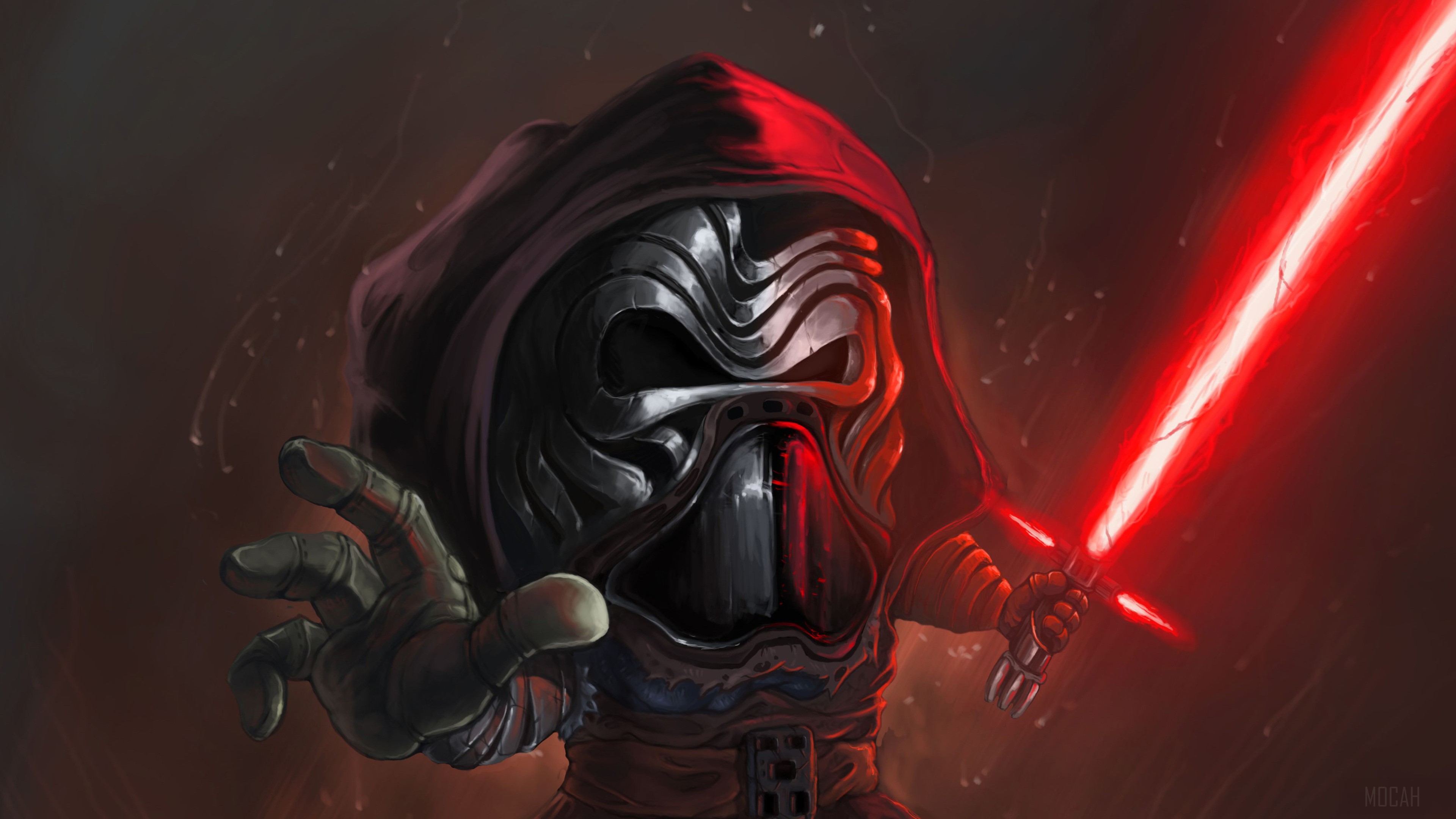 Kylo Ren from Star Wars Cartoon Art 4K HD Wallpaper