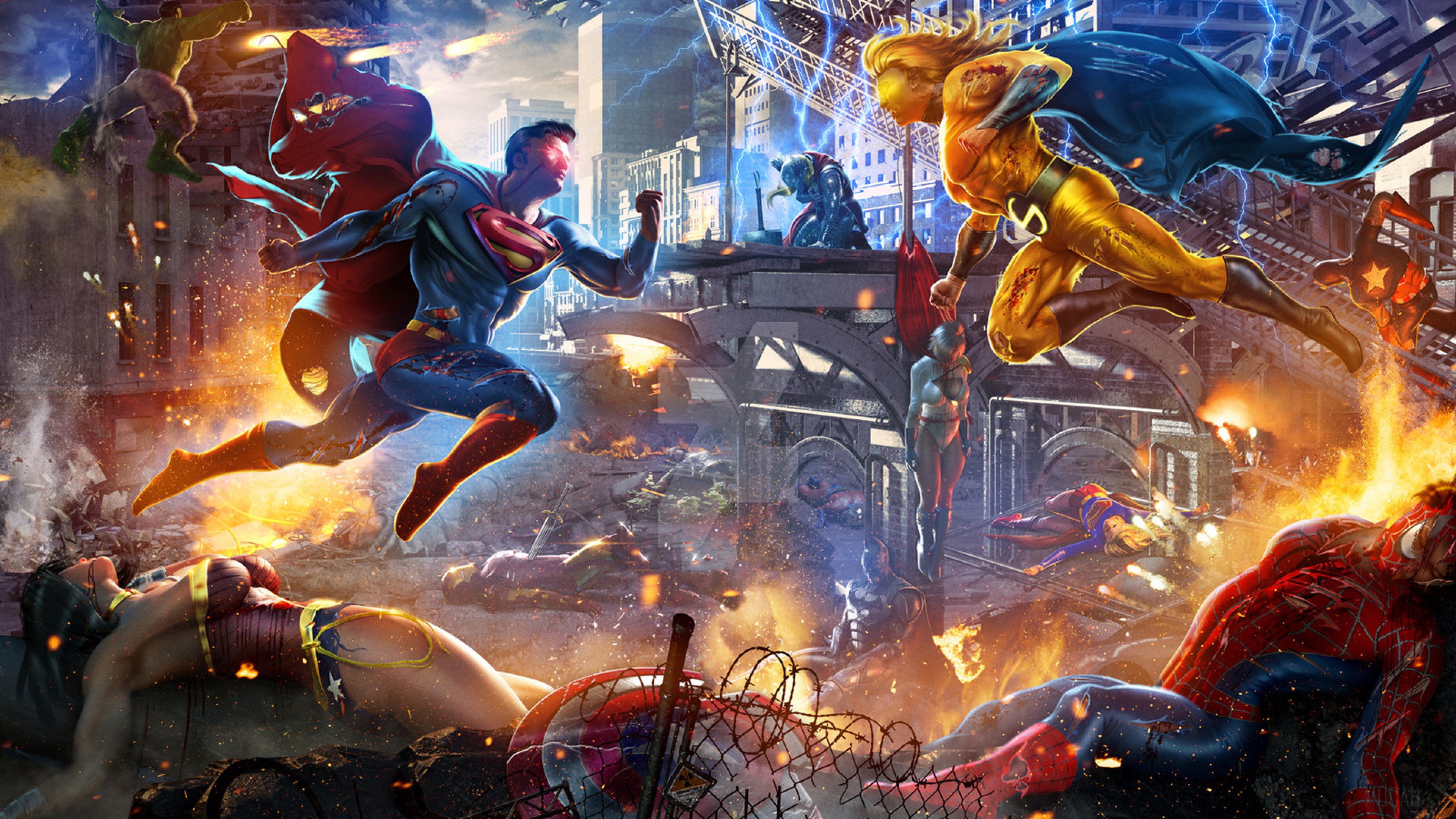 Sentry Vs Superman HD Wallpaper