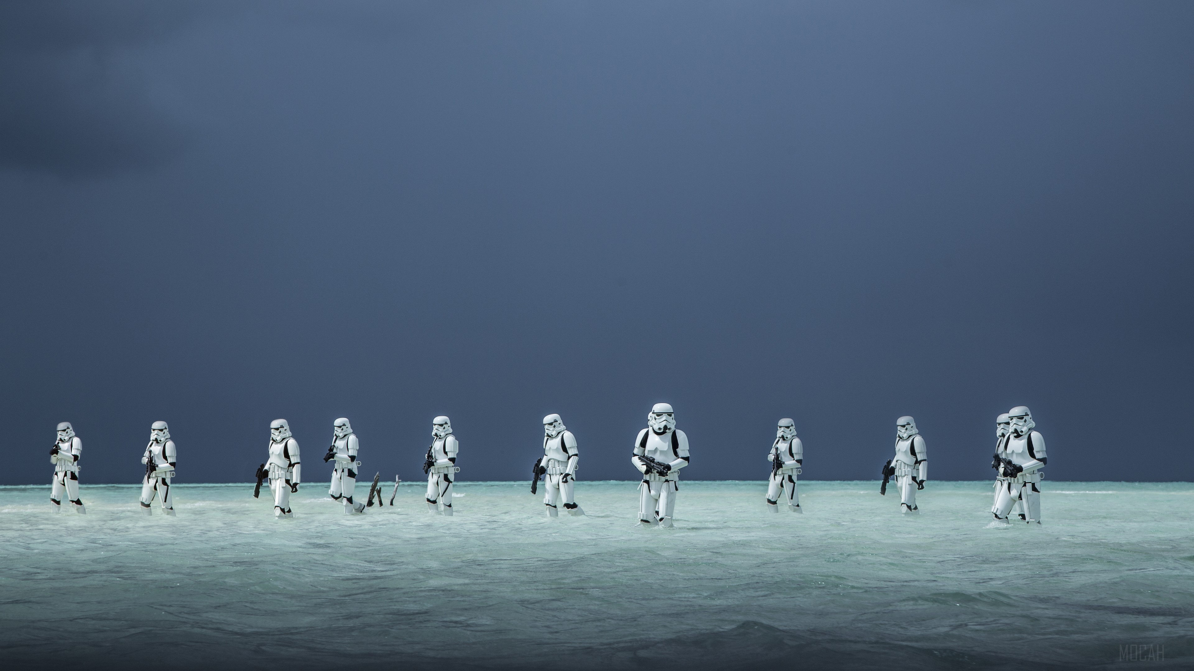 Stormtroopers from Rogue One in water 4K HD Wallpaper