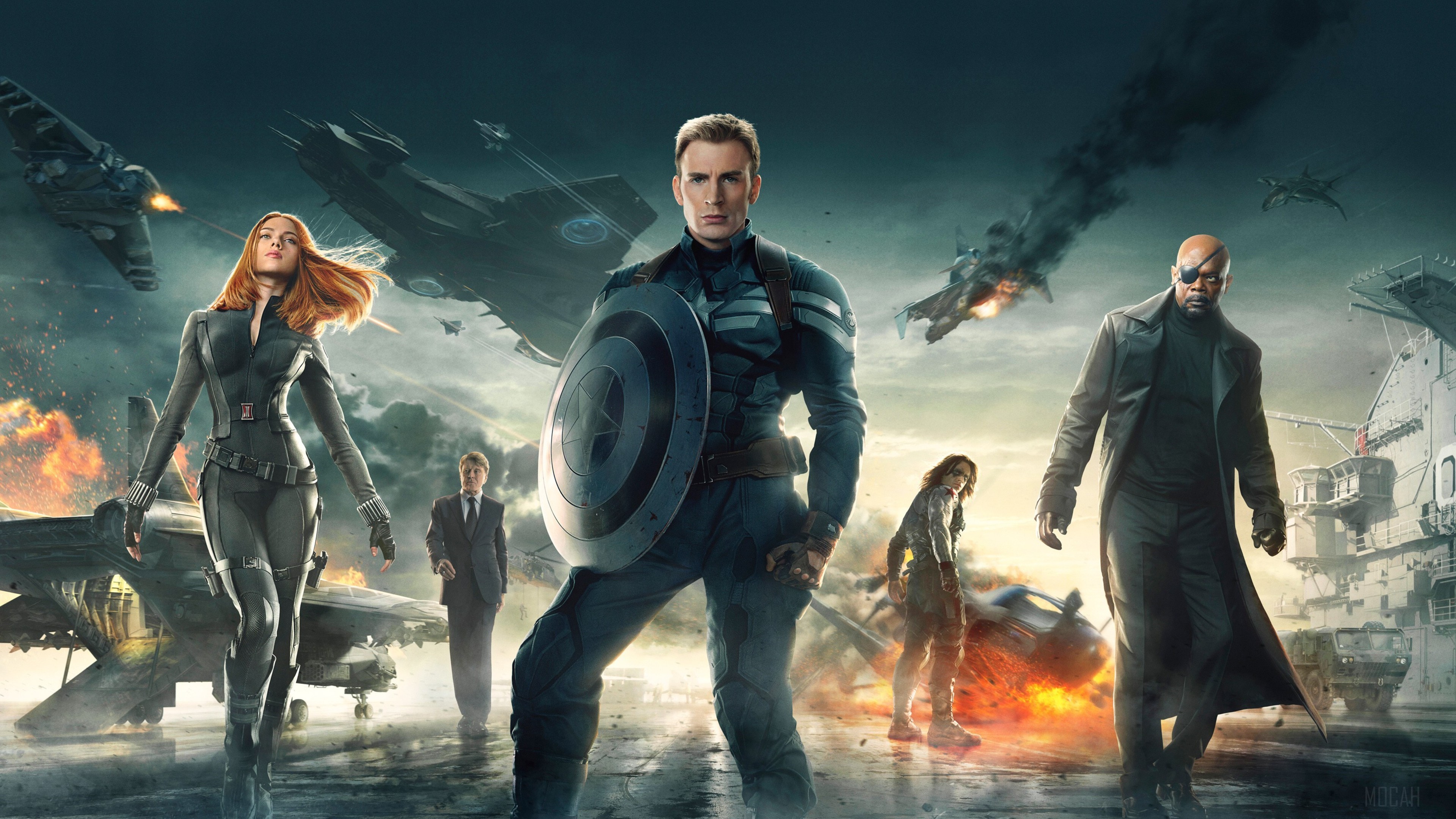 Captain America from Captain America: The Winter Soldier 4K HD Wallpaper