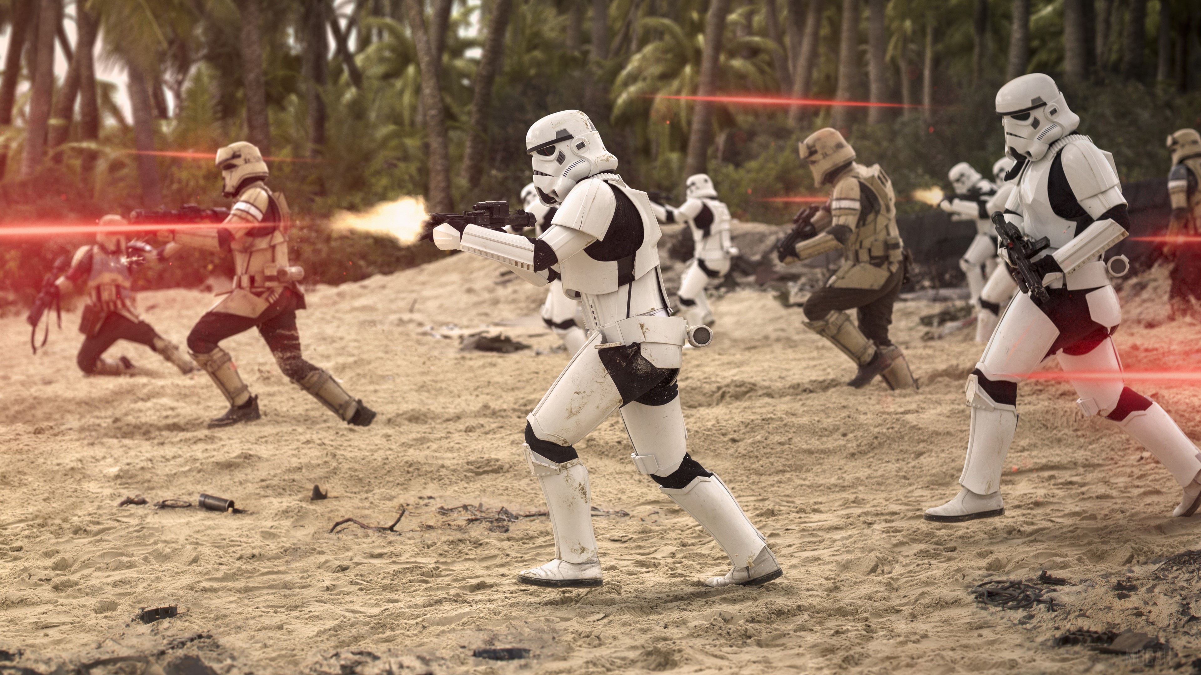 Stormtroopers from Rogue One in a Star Wars War 4K HD Wallpaper