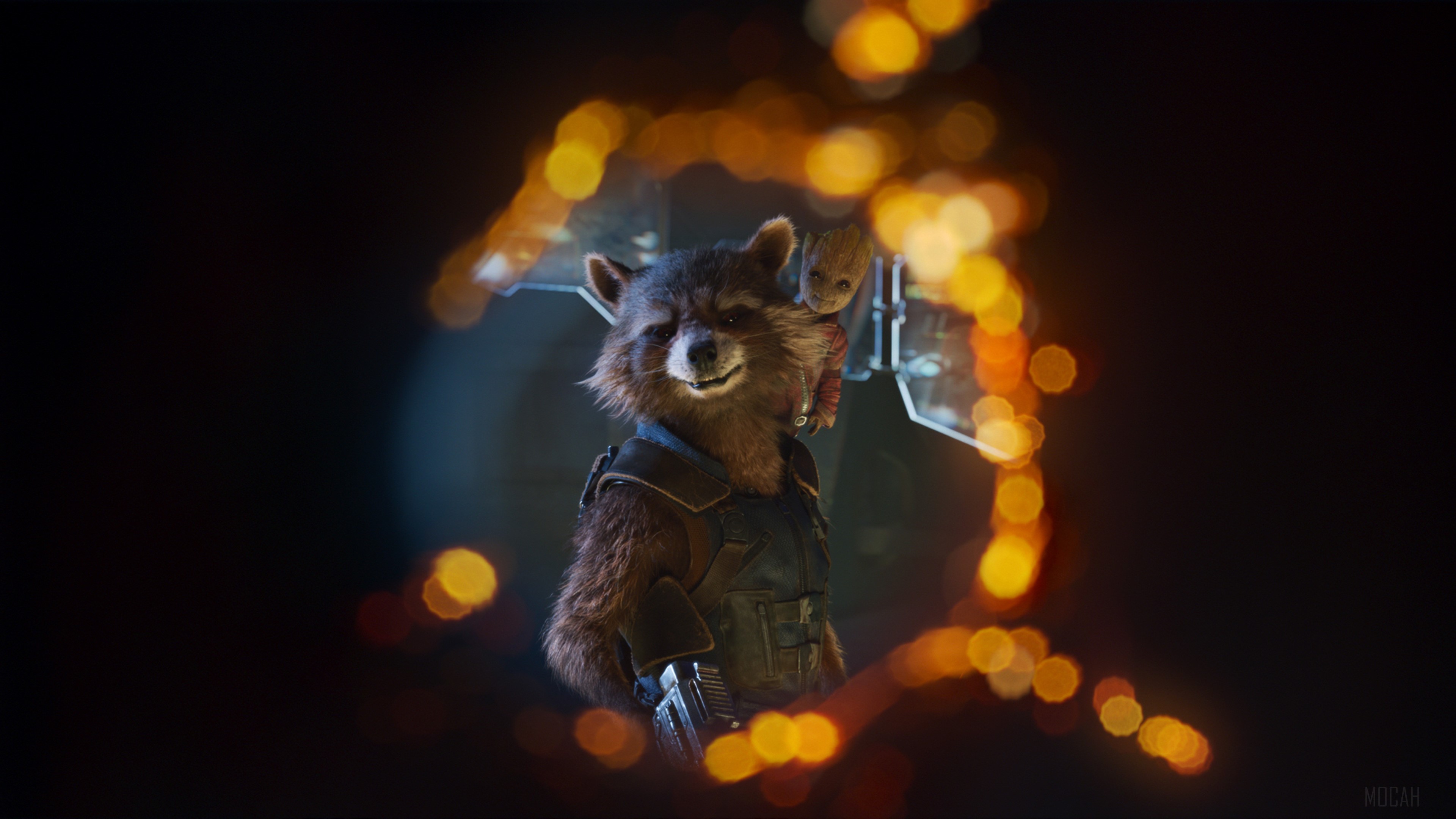 Rocket and Baby Groot from Guardians of the Galaxy 4K HD Wallpaper