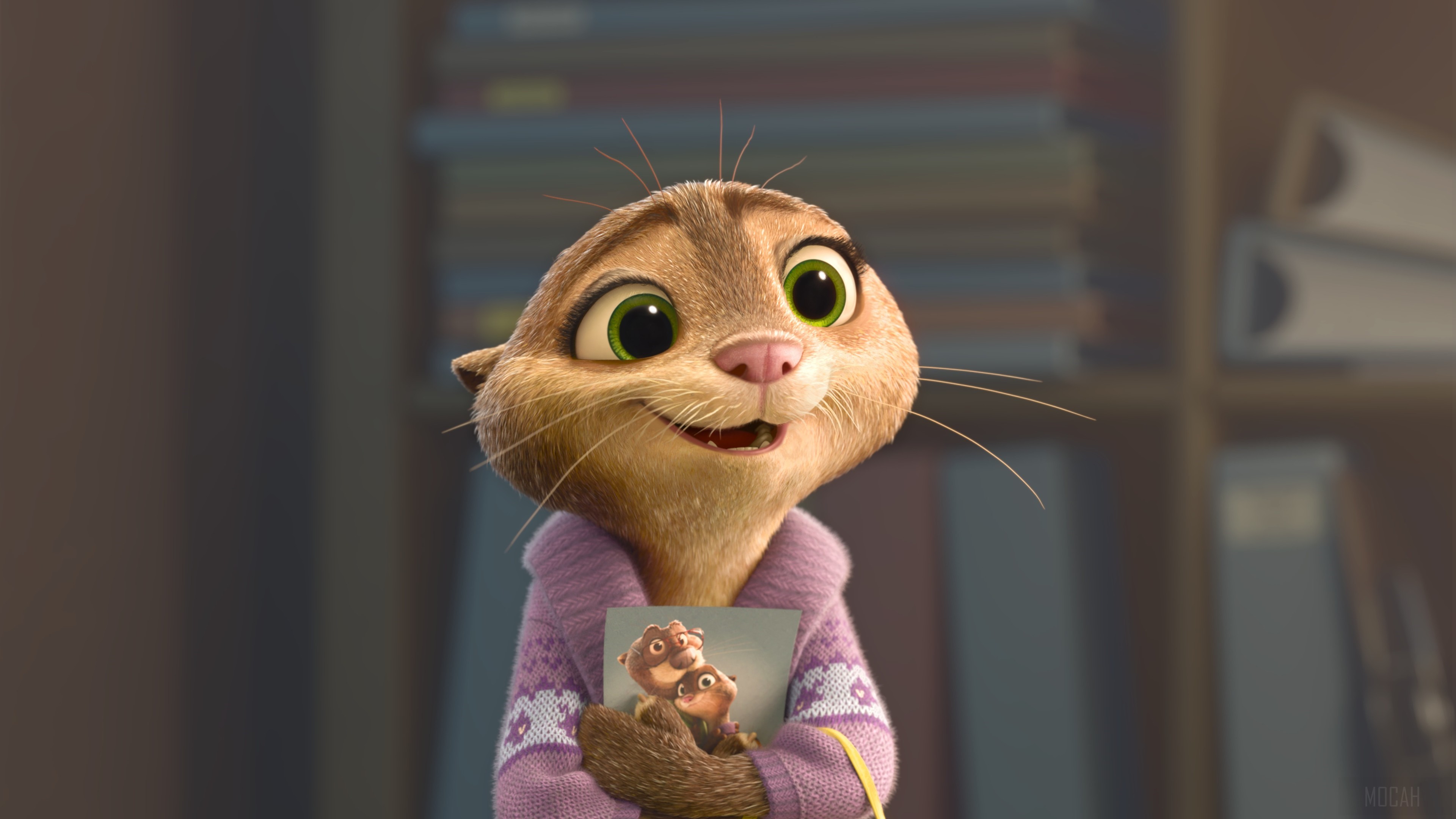 Mrs. Otterton from Zootopia 4K HD Wallpaper