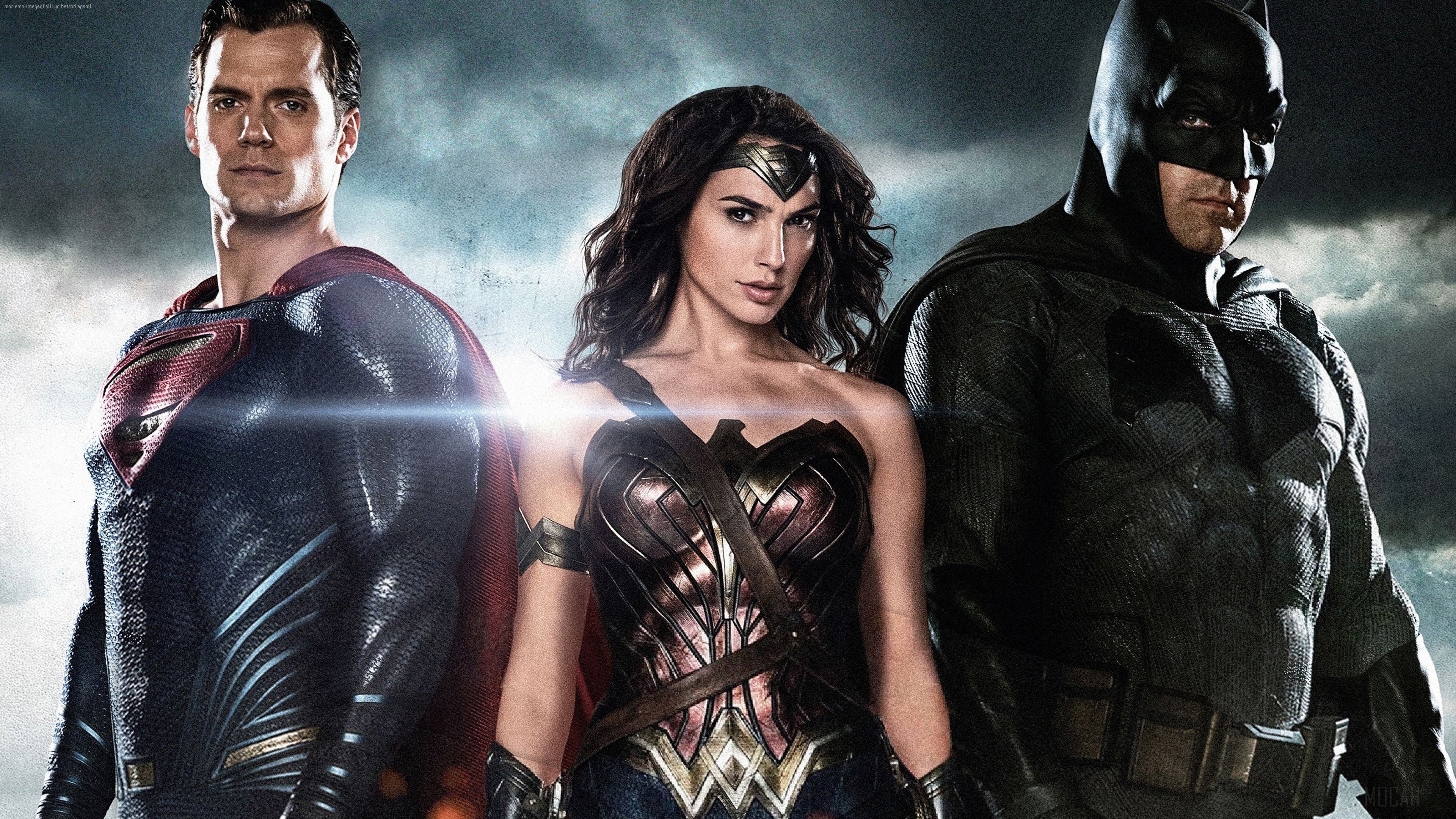 Superman, Batman, and Wonder Woman 4K HD Wallpaper