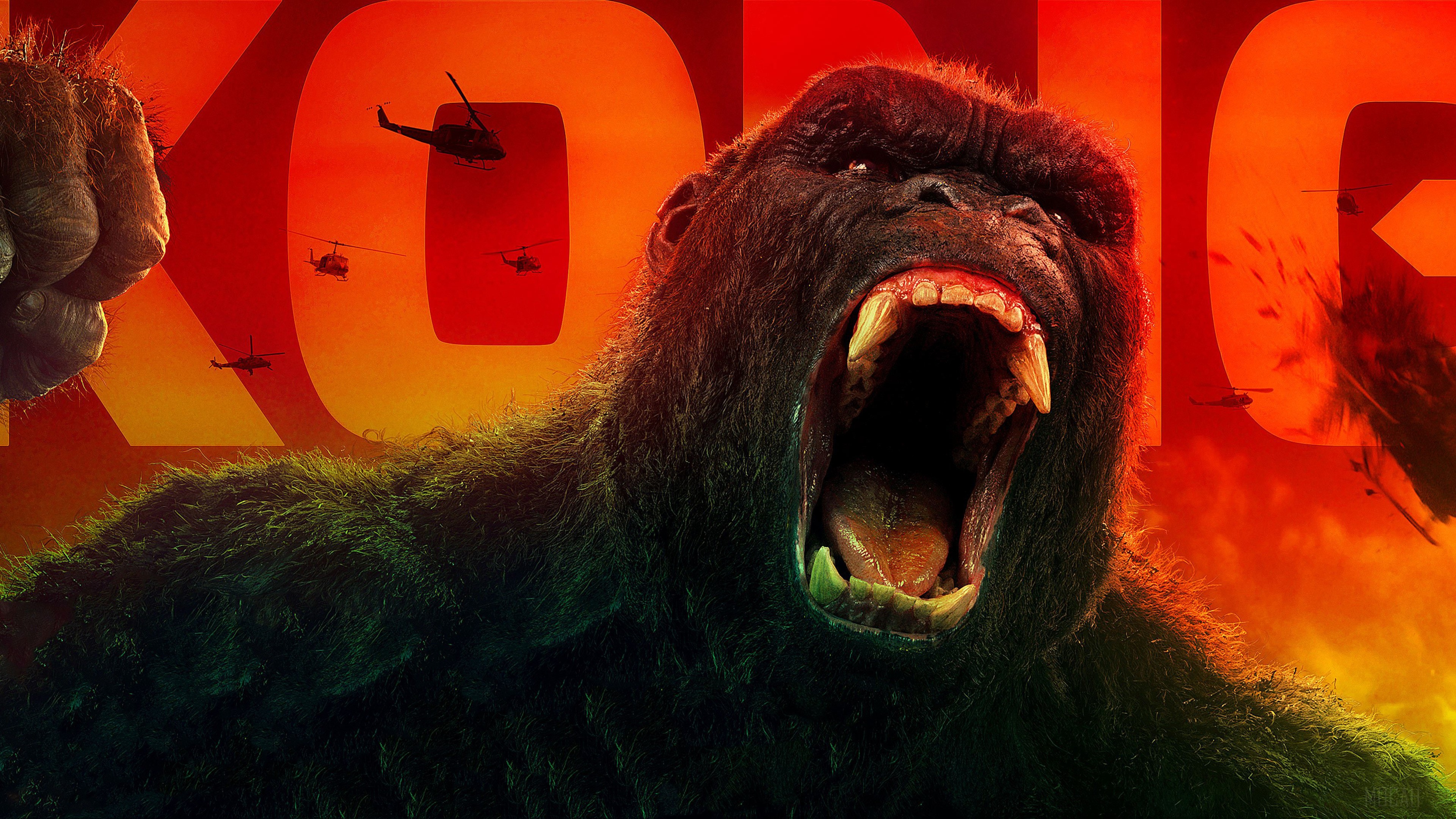 Kong from Kong Skull Island 4K HD Wallpaper