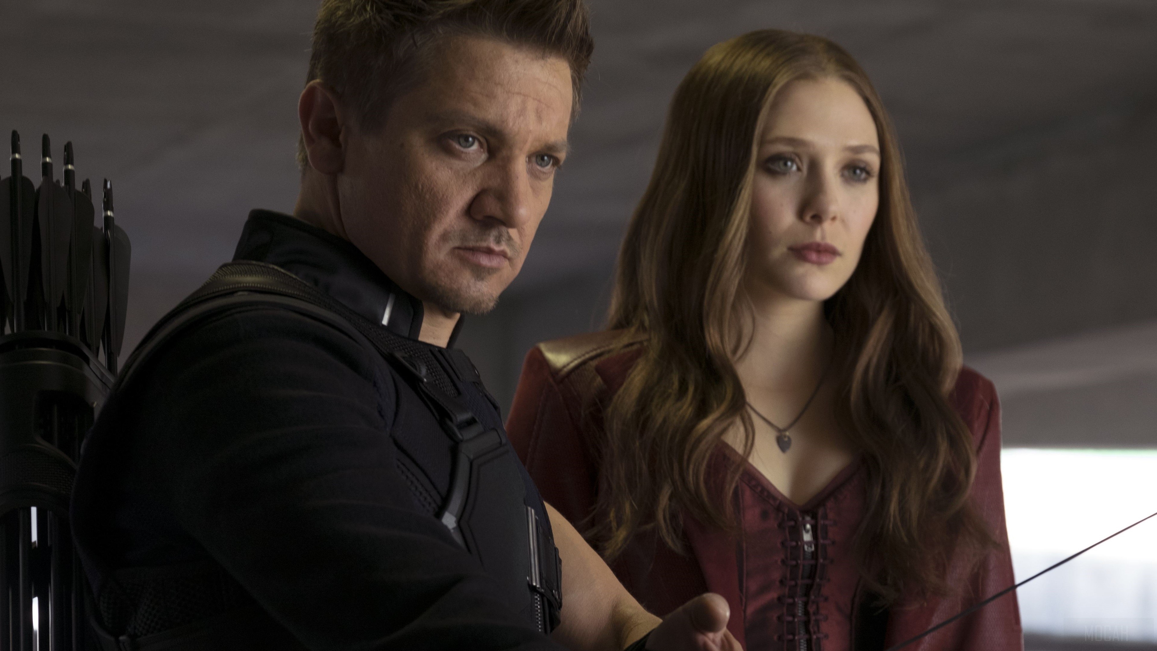 Hawkeye and Scarlet Witch from Captain America Civil War 4K HD Wallpaper