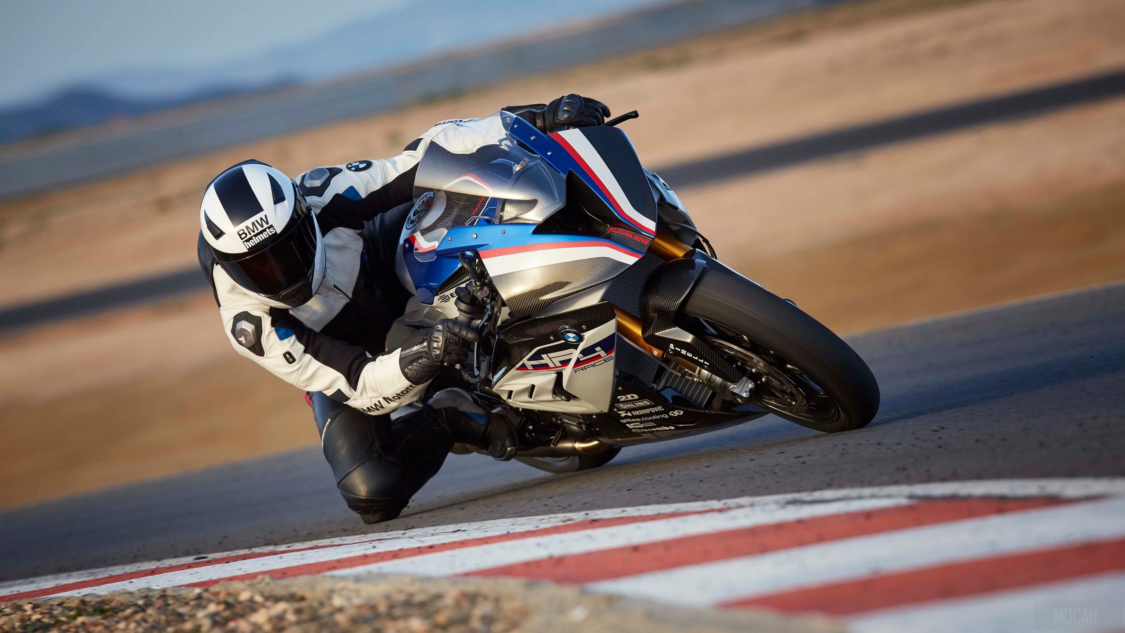 BMW H4 Race Motorcycle on Track 4K HD Wallpaper