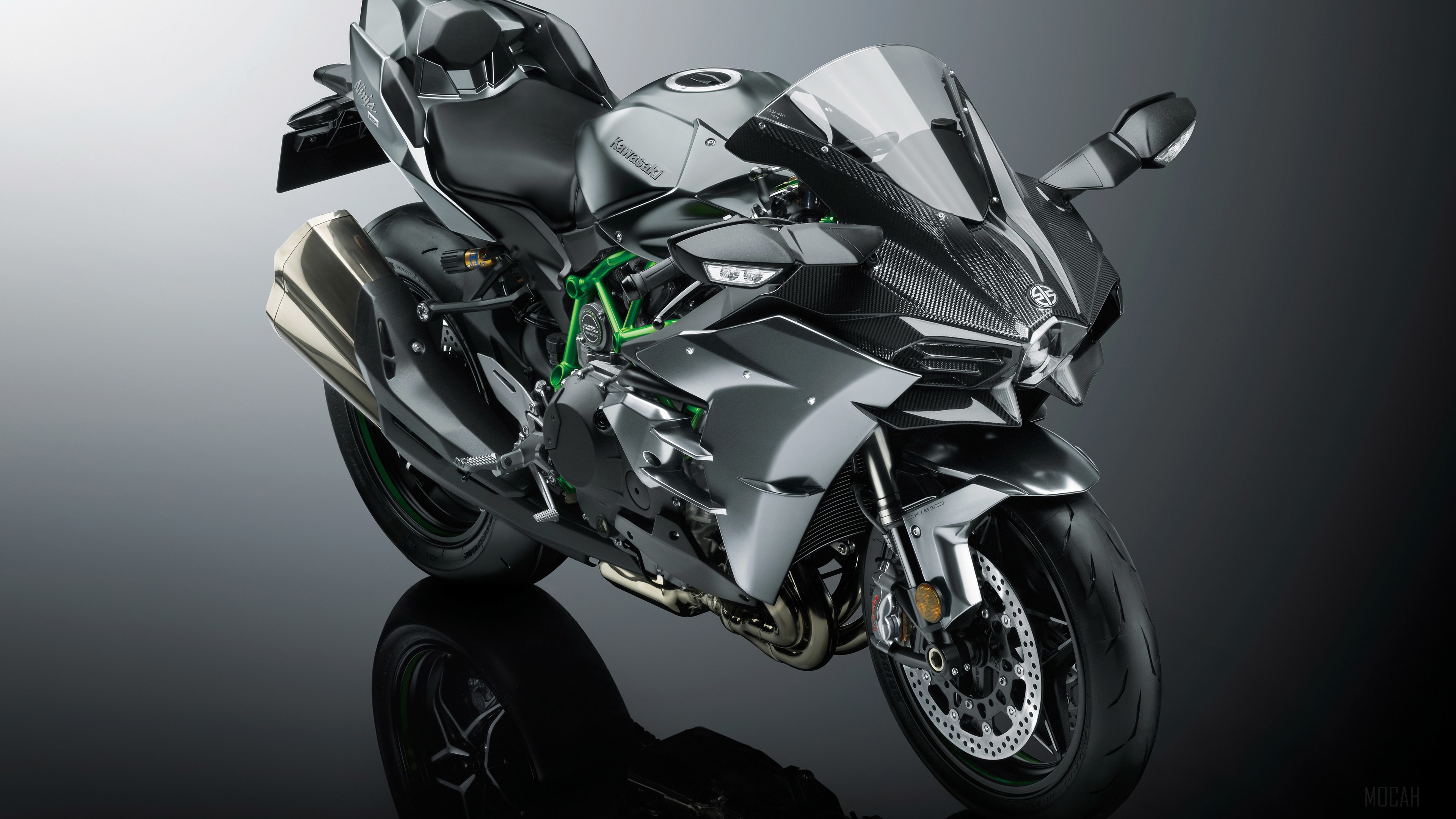 Kawasaki Ninja H2 Motorcycle 4K HD Wallpaper