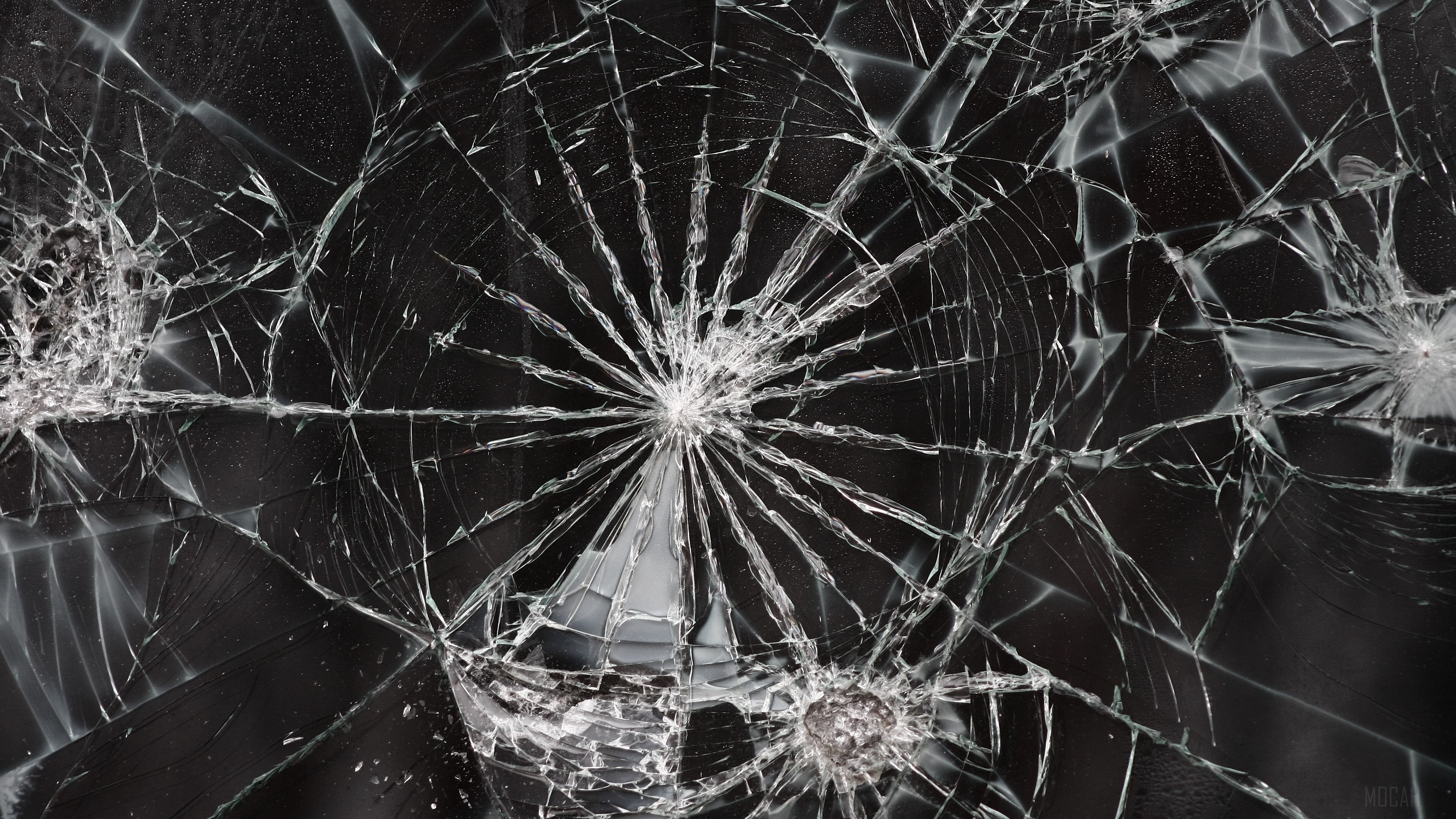 Cracked Glass Texture 4K HD Wallpaper