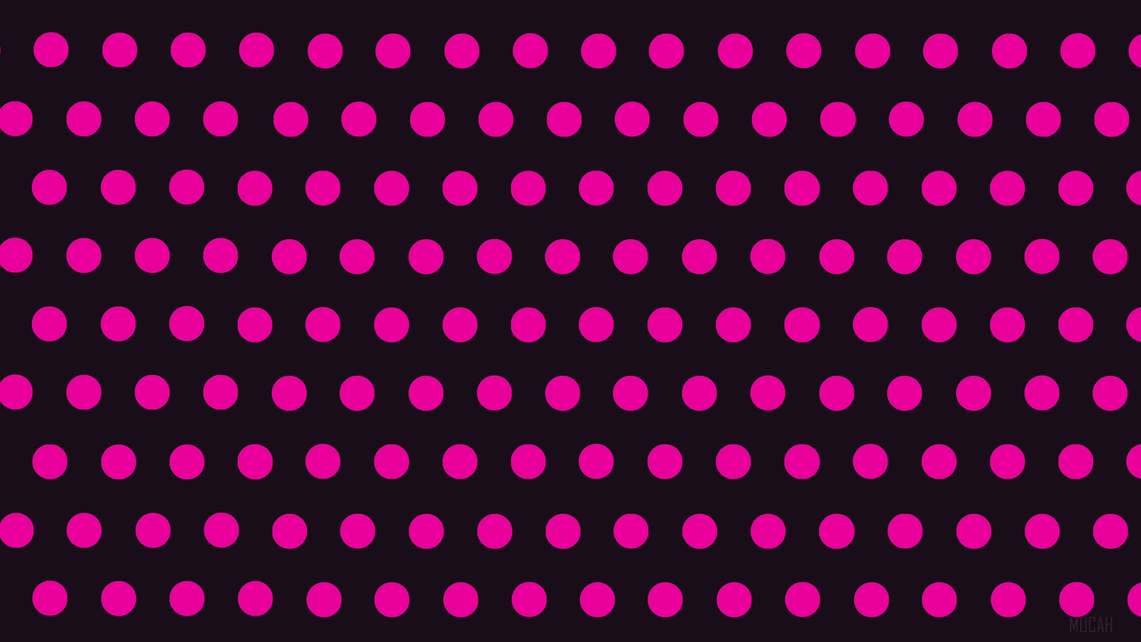 Pink polka dots on a dark background HD Wallpaper