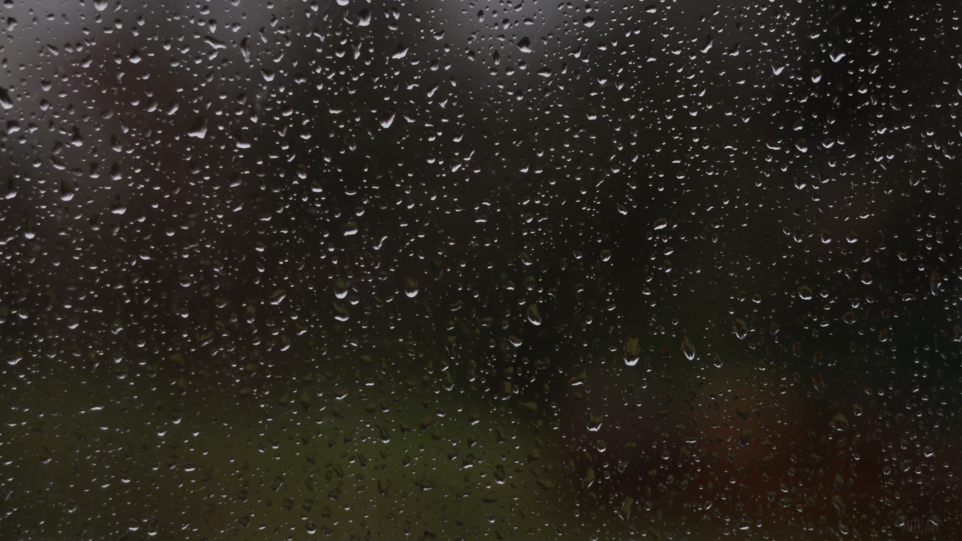 Raindrops on glass texture 4K HD Wallpaper