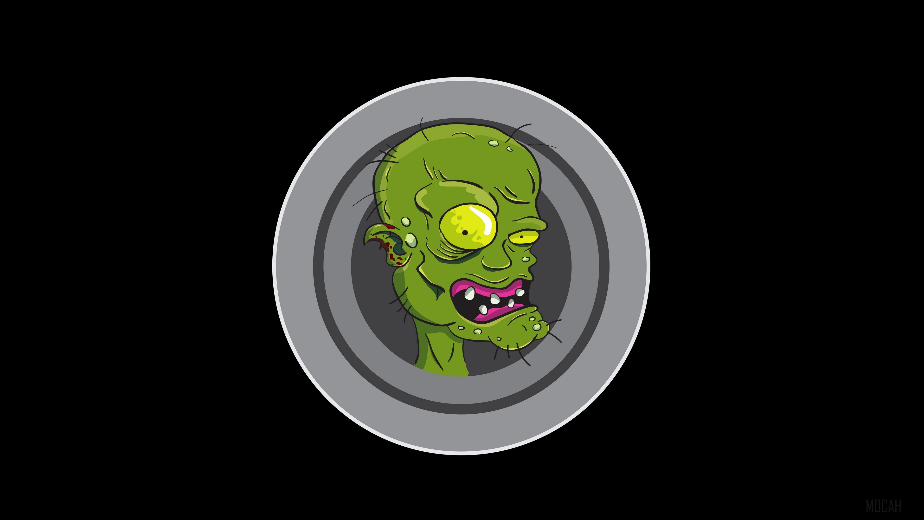 Zombie Head Art 4K HD Wallpaper