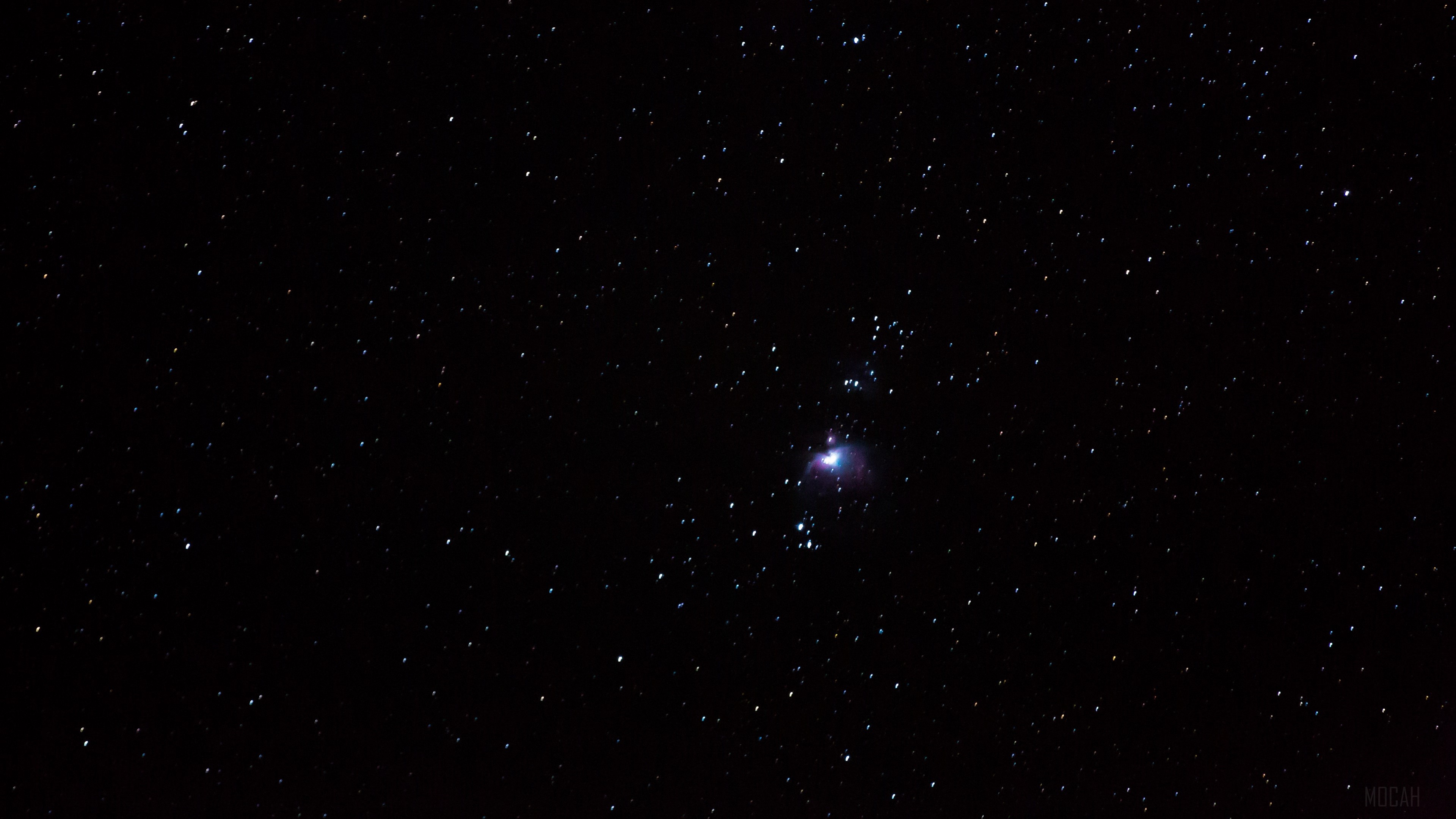 Starry night sky with Orion Nebula HD Wallpaper