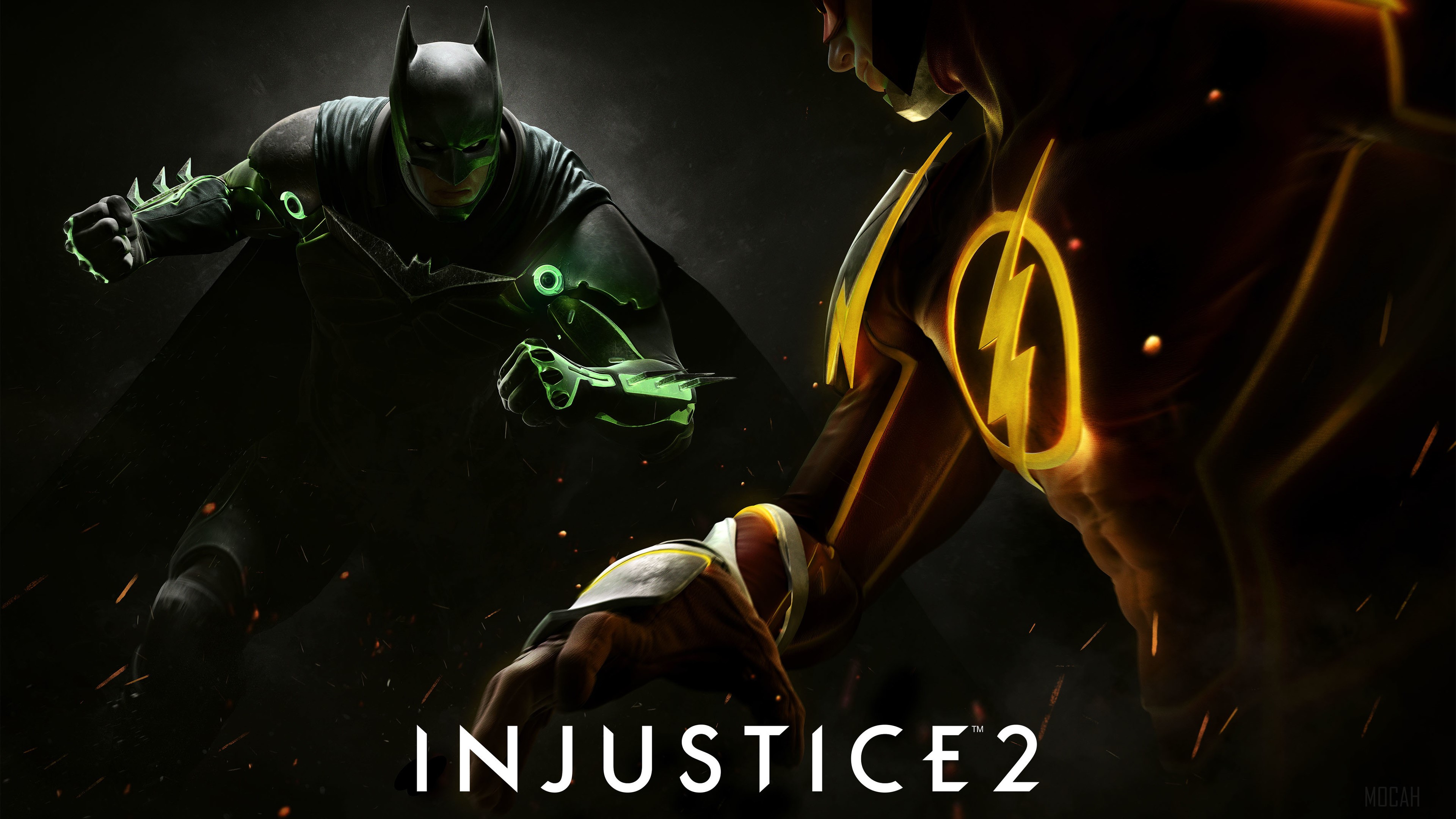 Batman and Flash from Injustice 2 HD Wallpaper