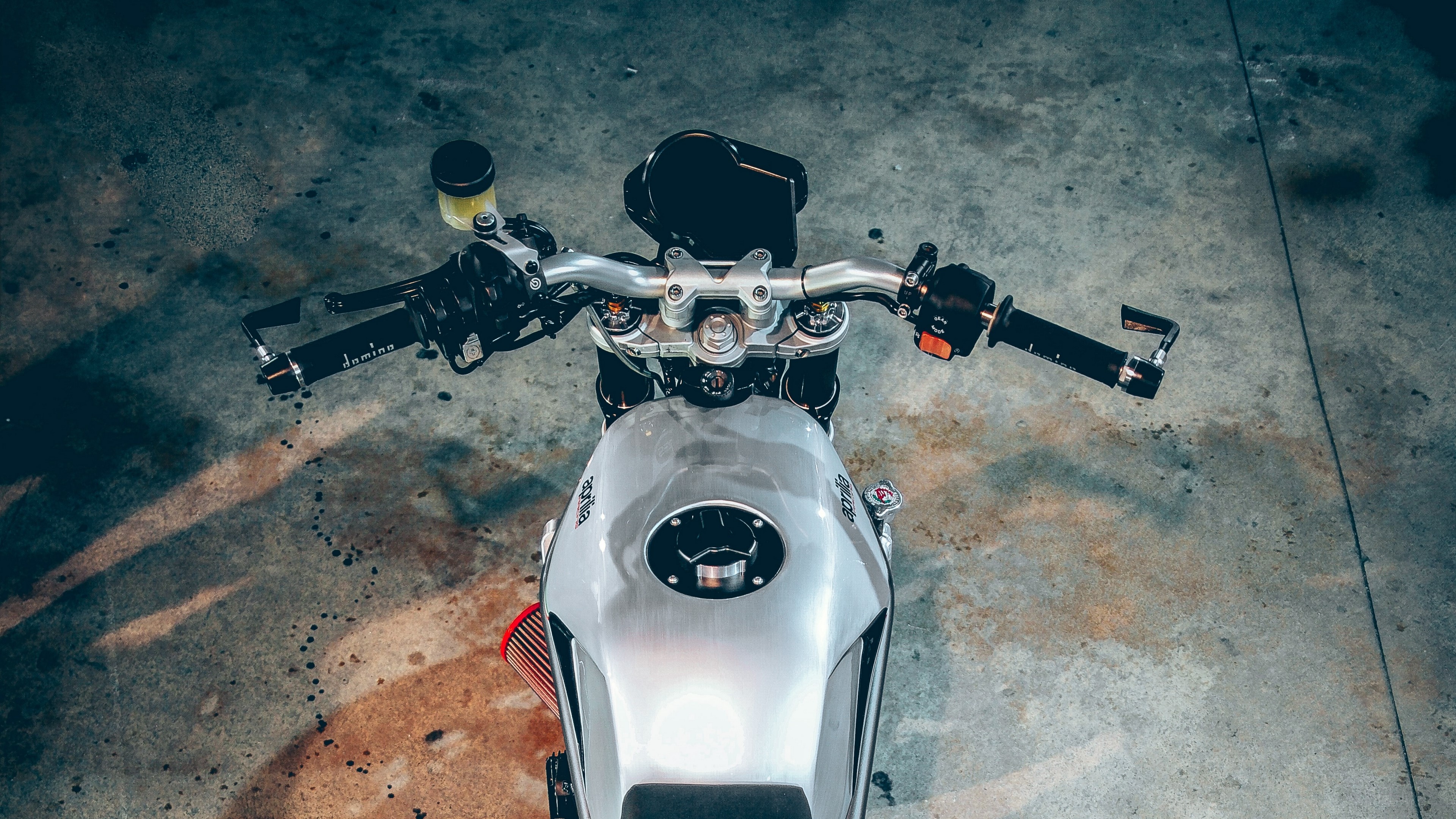 Aprilia motorcycle top view 4K HD Wallpaper