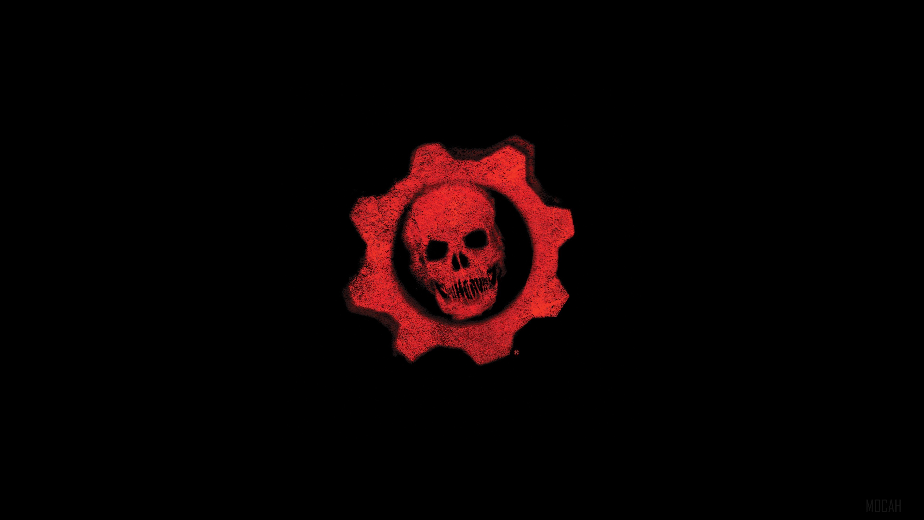Gears of War Skull Gear Logo 4K HD Wallpaper