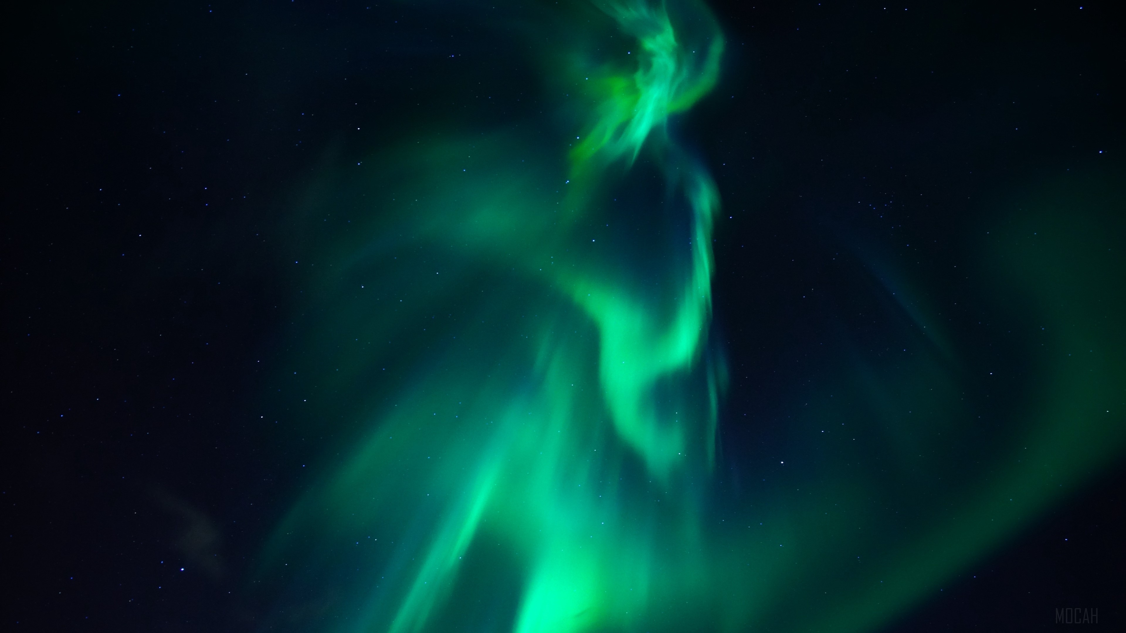 Aurora Borealis in a Starry Sky 4K HD Wallpaper