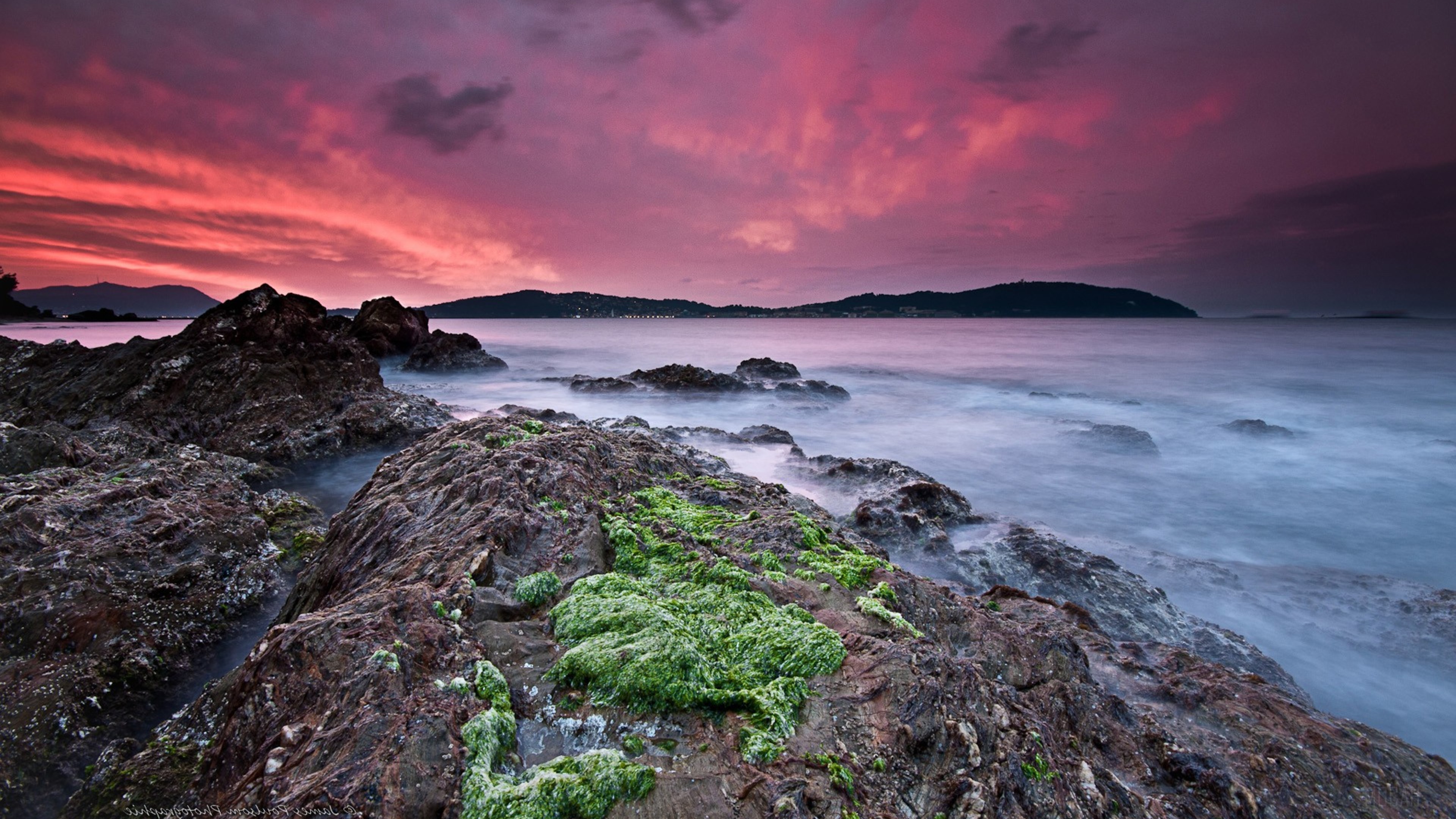 Mediterranean Coast at Sunset 4K HD Wallpaper