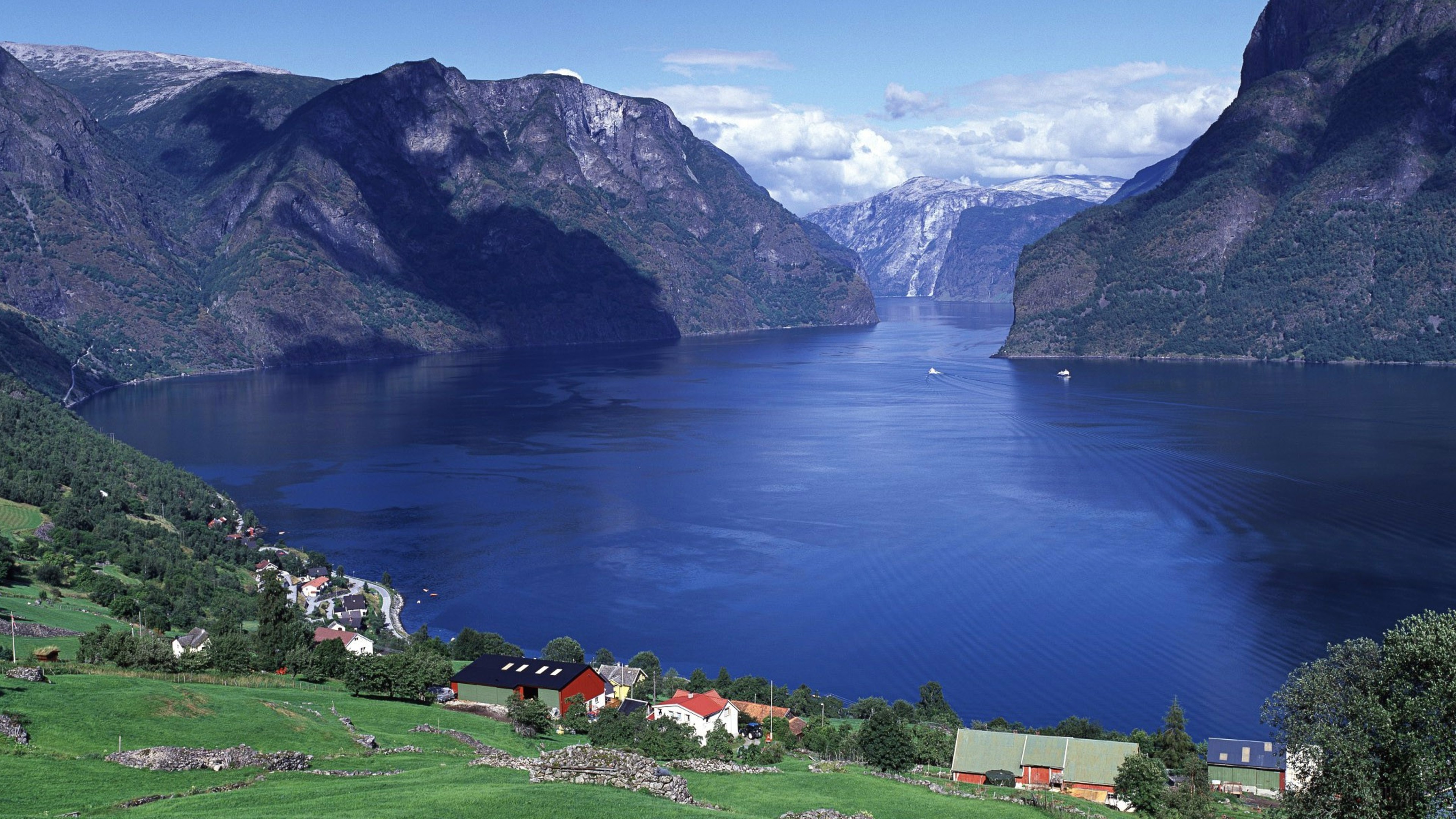 Norway Aurlandsfjord HD Wallpaper