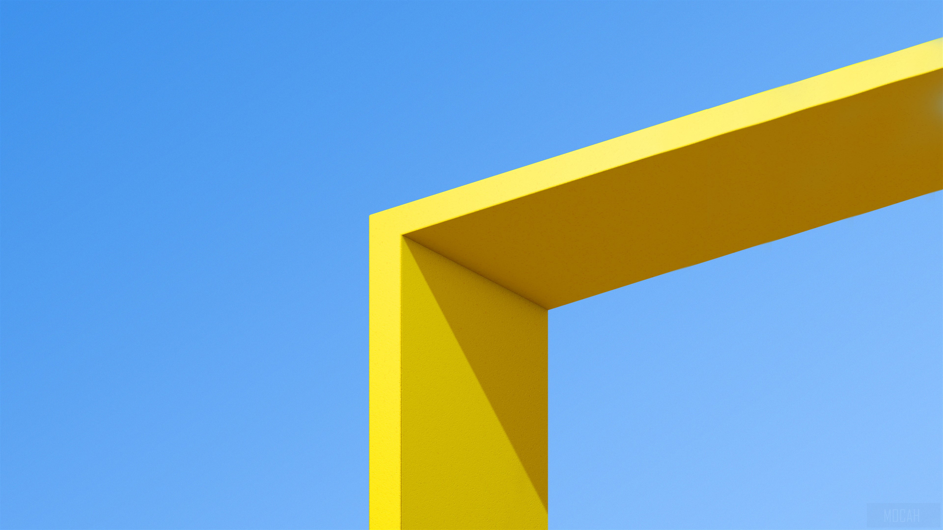 Geometric structure against blue sky HD Wallpaper