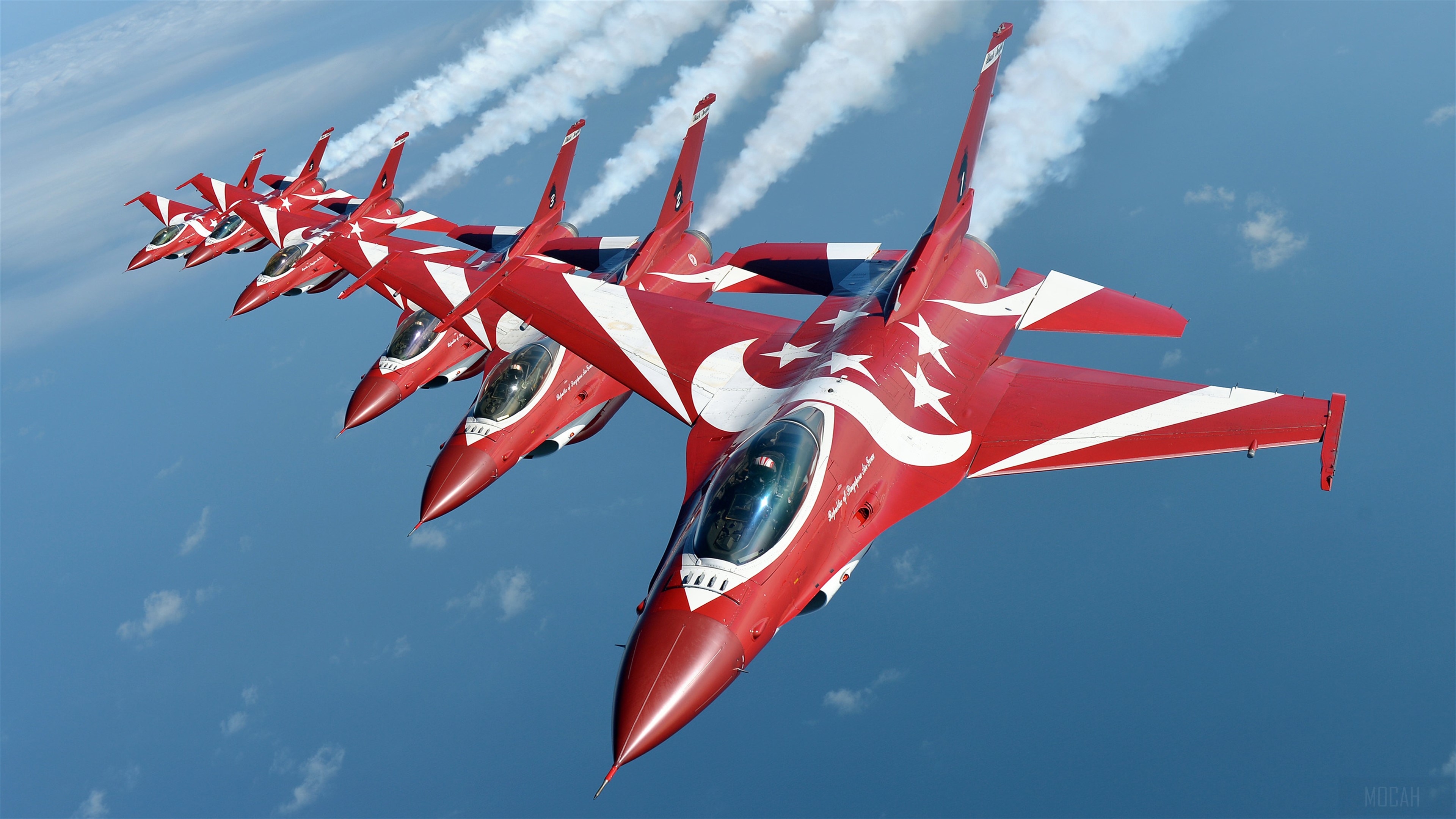 Republic of Singapore Air Force jets in formation 4K HD Wallpaper