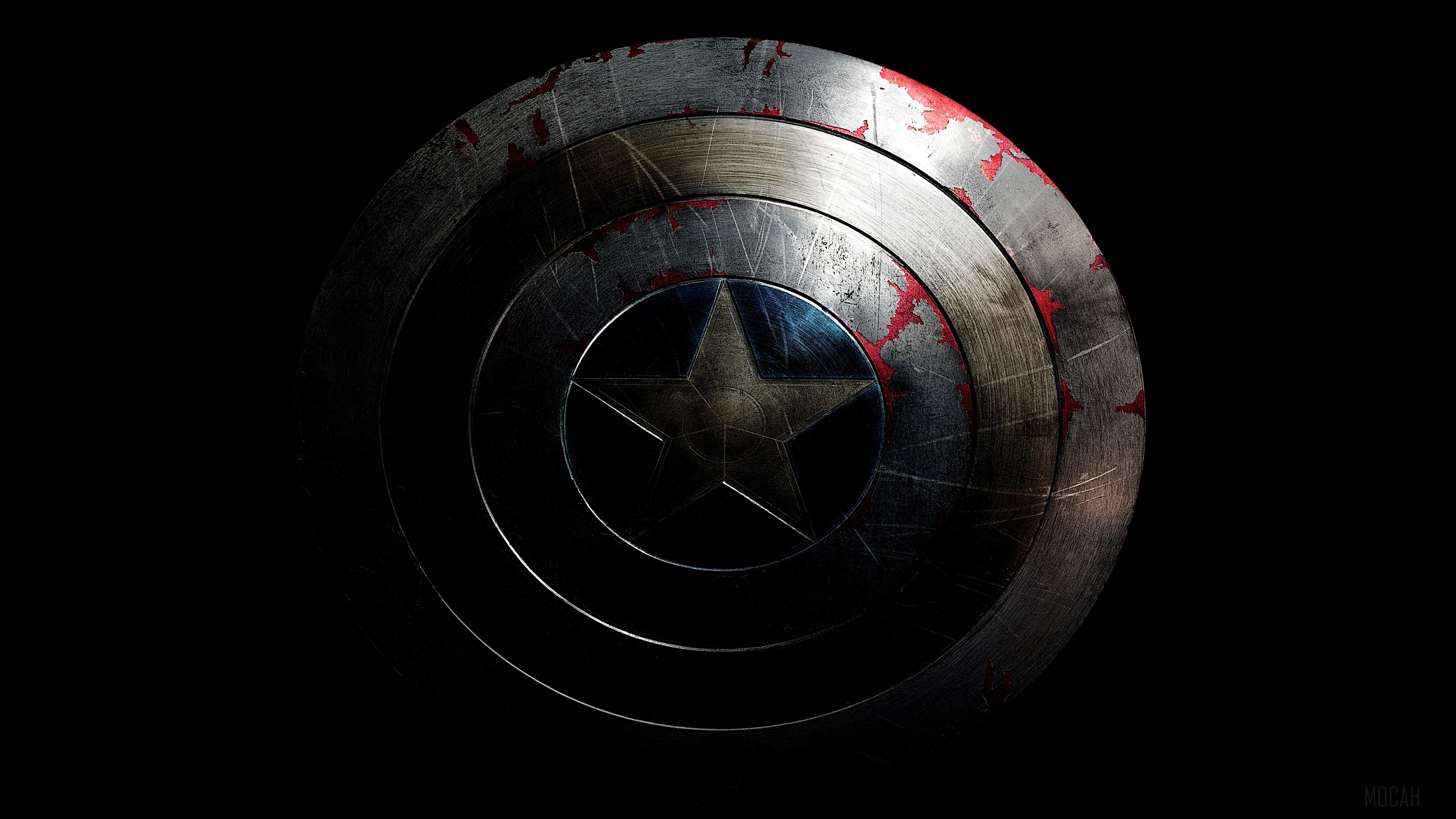 Captain America Shield 4K HD Wallpaper