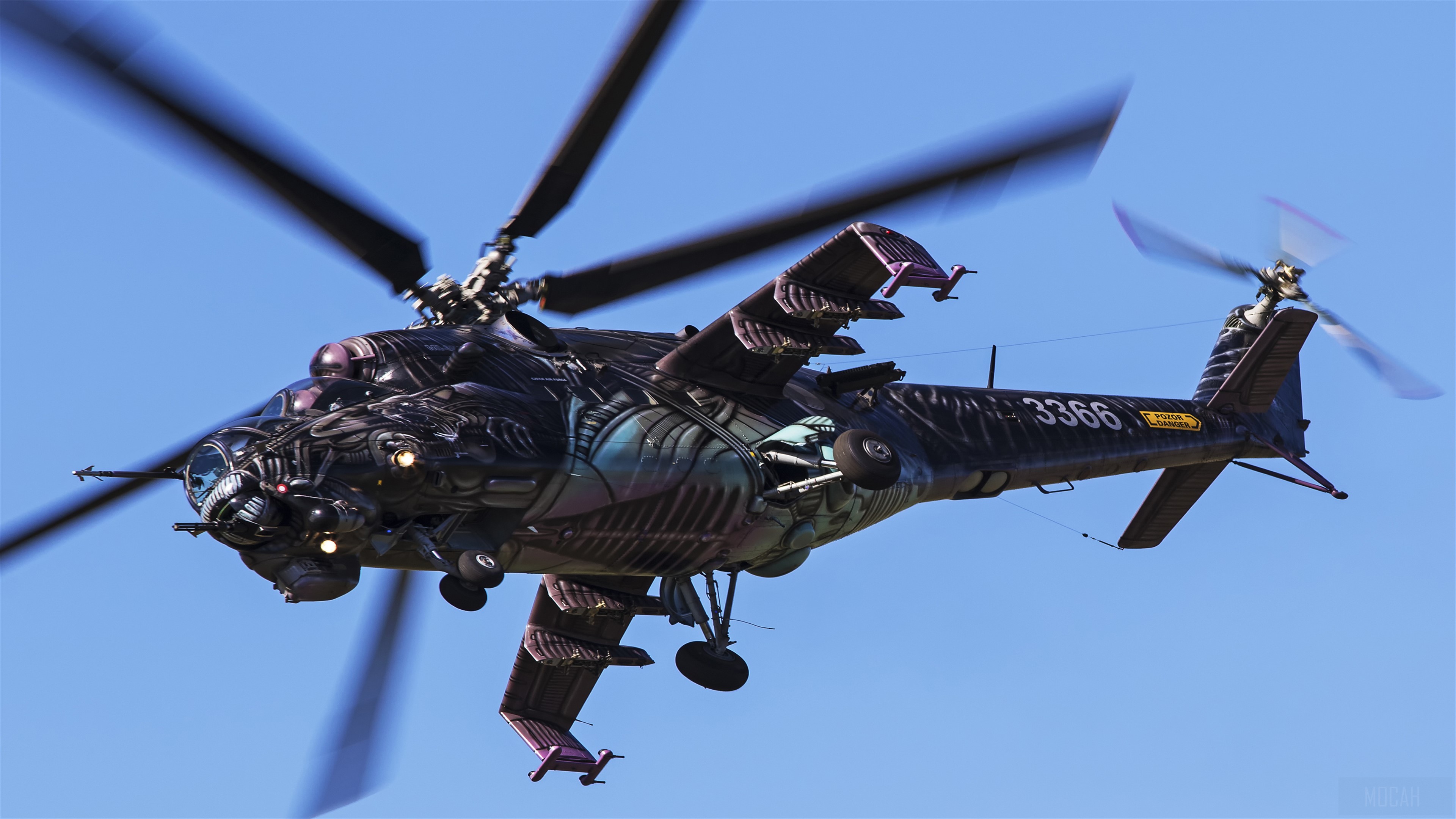 Attack Helicopter Mil Mi-24 4K HD Wallpaper