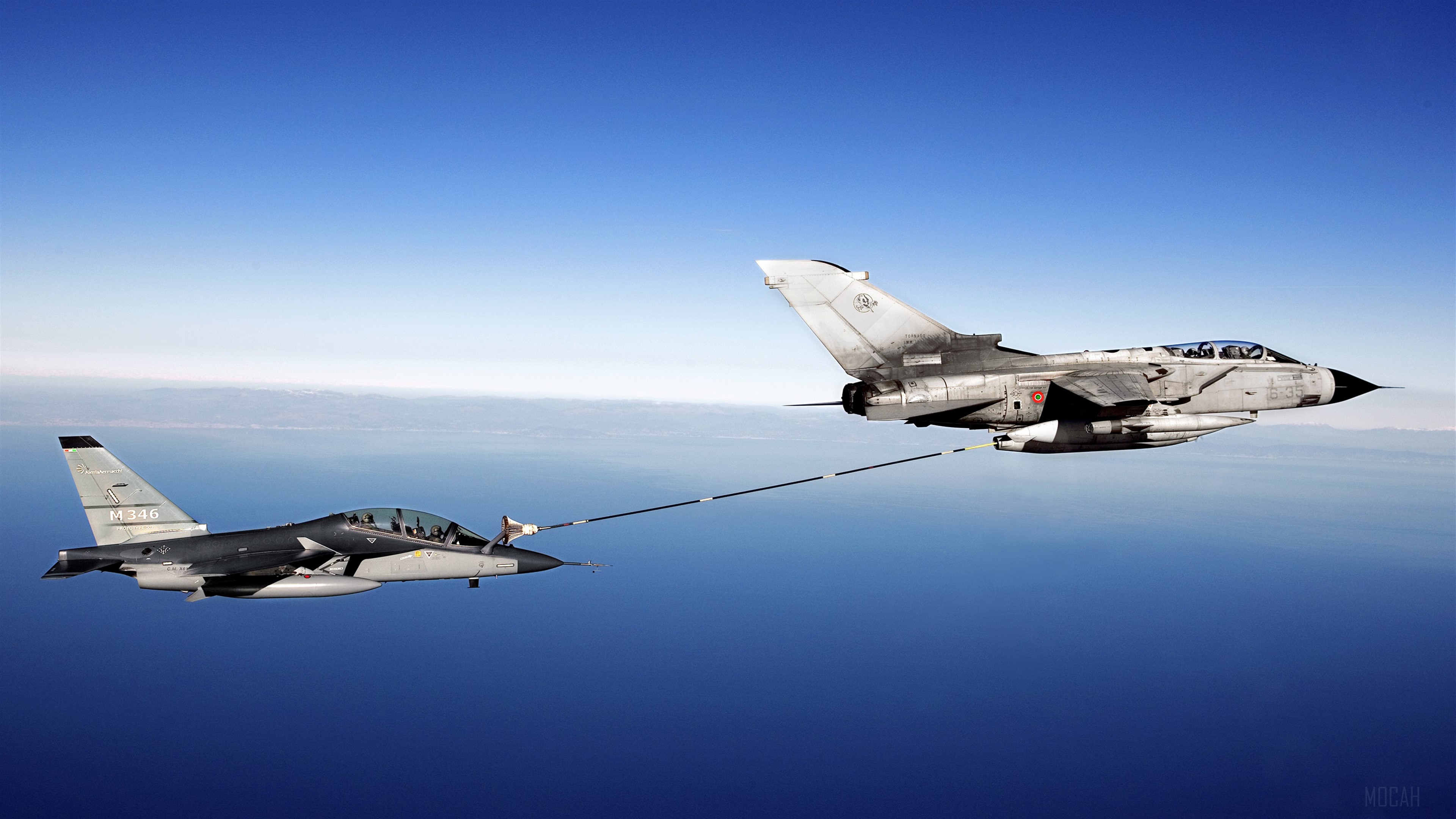 Air to Air Refueling of Fighter Aircraft 4K HD Wallpaper